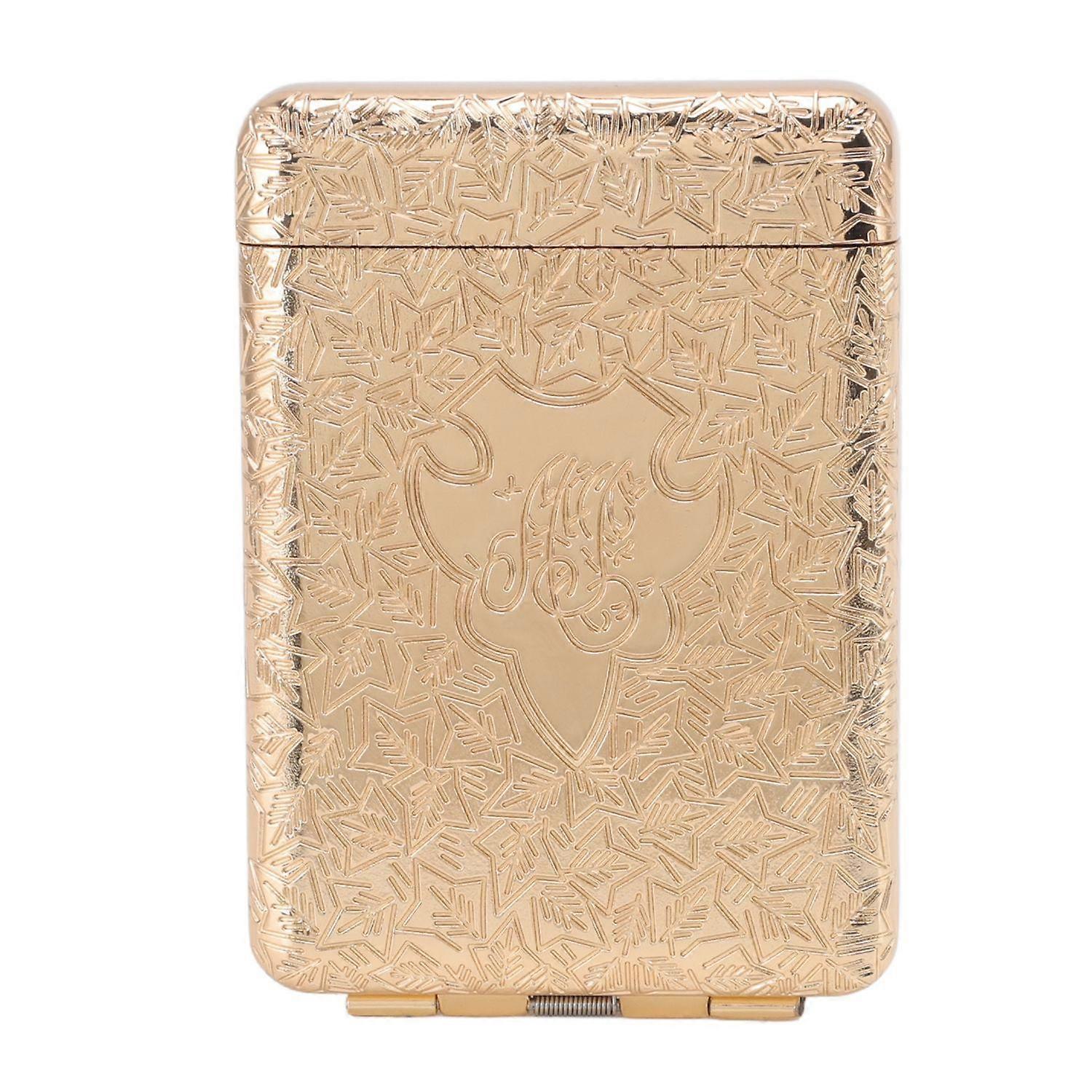 Retro Cigarette Case for 16pcs Coarse Cigarettes 3 Opening Stereo Embossed Pattern Portable Cigarett