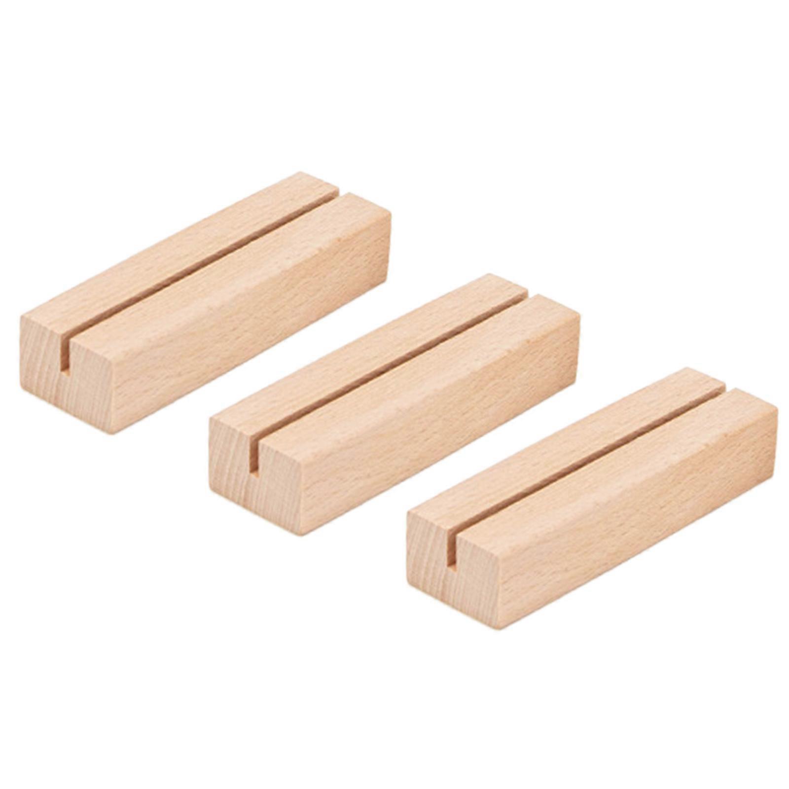 10 PCS Wood Place Card Holders Wood Sign Holders Table Number Holder Stands Name Card Holders for Wedding Table Setting Multicolor