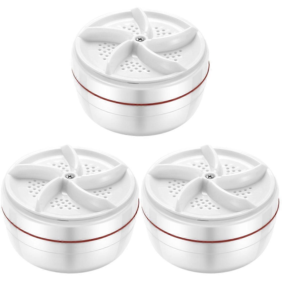 Mini Washing Machine 3 Count Portable Clothes Washer Washers Cleaner Plastic Student White