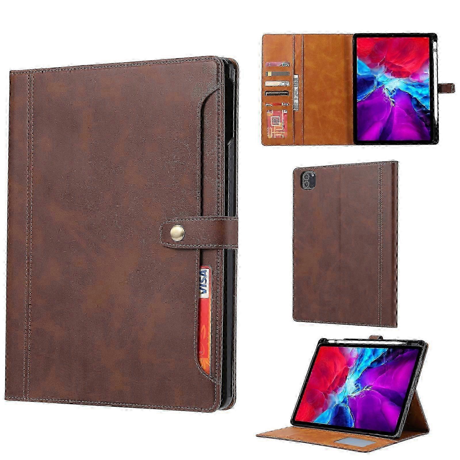 For iPad Pro 11 inch (2020) Calf Texture Double Fold Clasp Horizontal Flip Leather Tablet Case with Photo Frame & Holder & Card Slots & Wallet