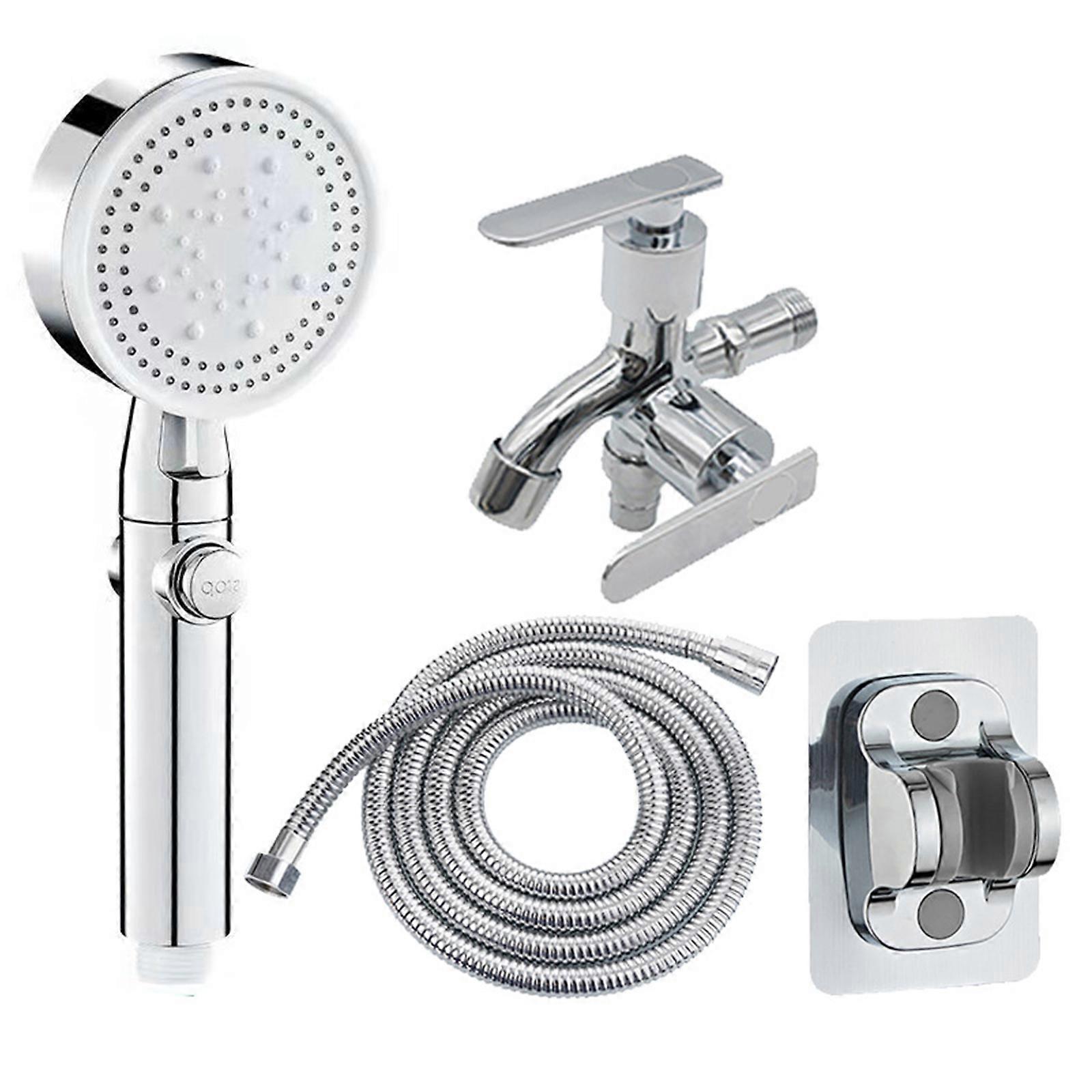 Multifunctional Shower Set Adjustable Bathing Sprayer Handheld Shower Head with Faucet, Hose and Shower Base Enduring  plating