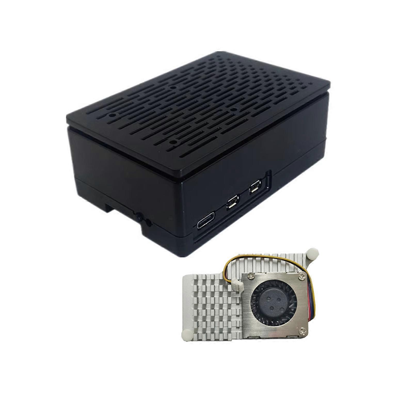 Durable ABS Case Cover for RPI5 with Efficient Heatsink Cooling Fan Optimal Heat Dissipation Multicolor