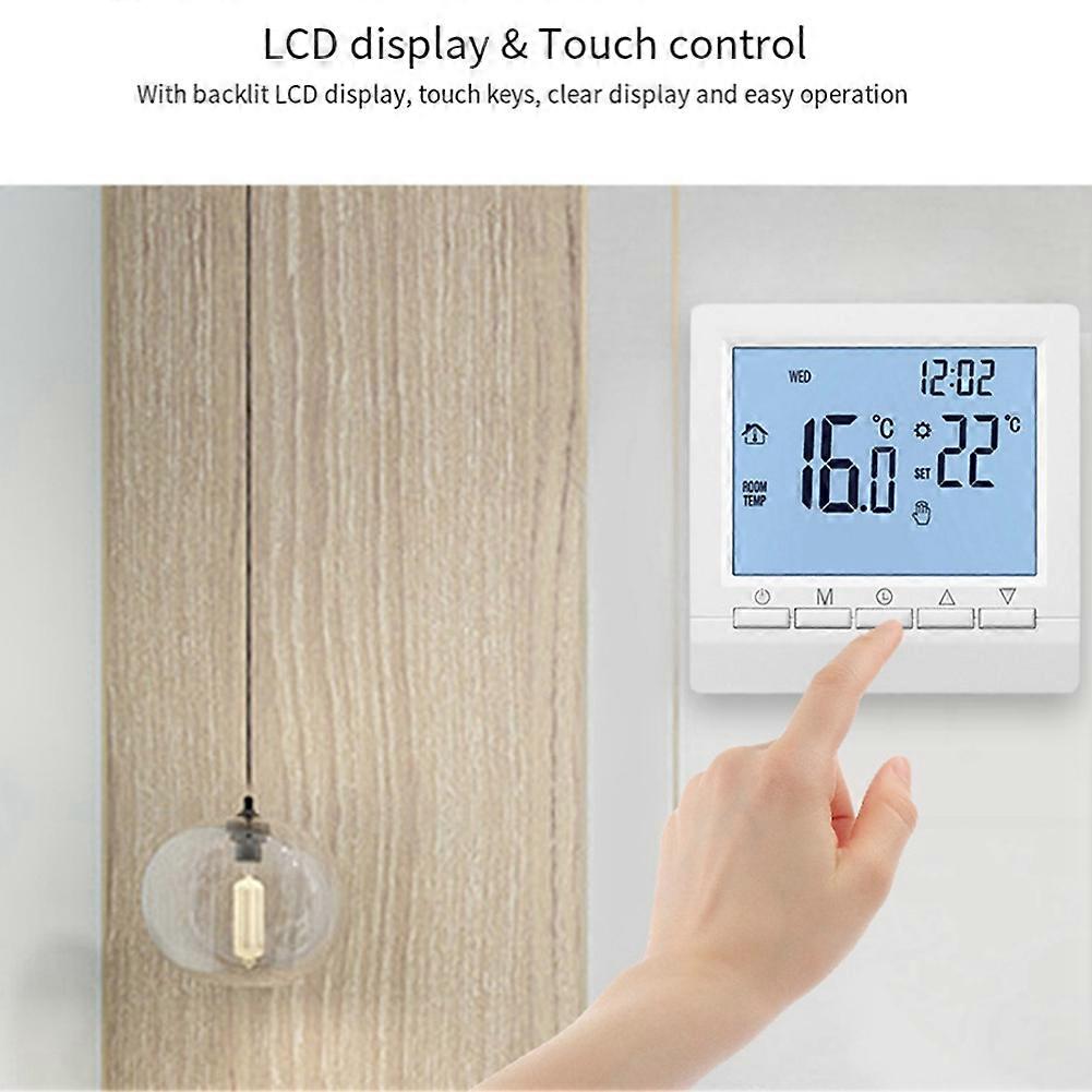 Wall Mounted Heating ThermostatTemperature Regulator for Boilers Weekly Programmable Thermostat