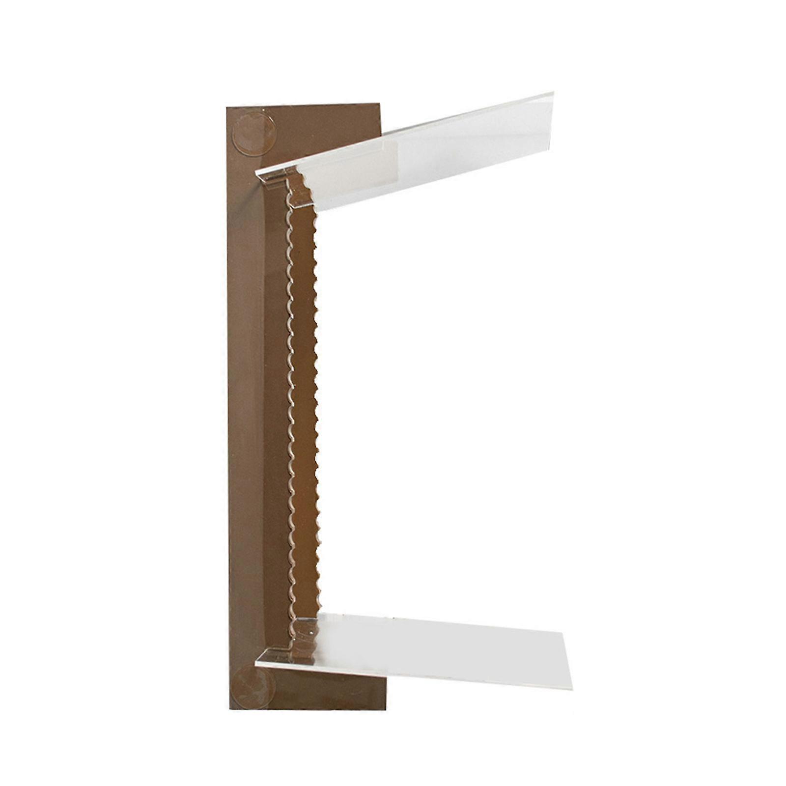 Elegant Album Display Shelf, Clear Acrylic Storage Stand Home Accessory with Solid Wood Base, Desktop Record Organizes Multicolor