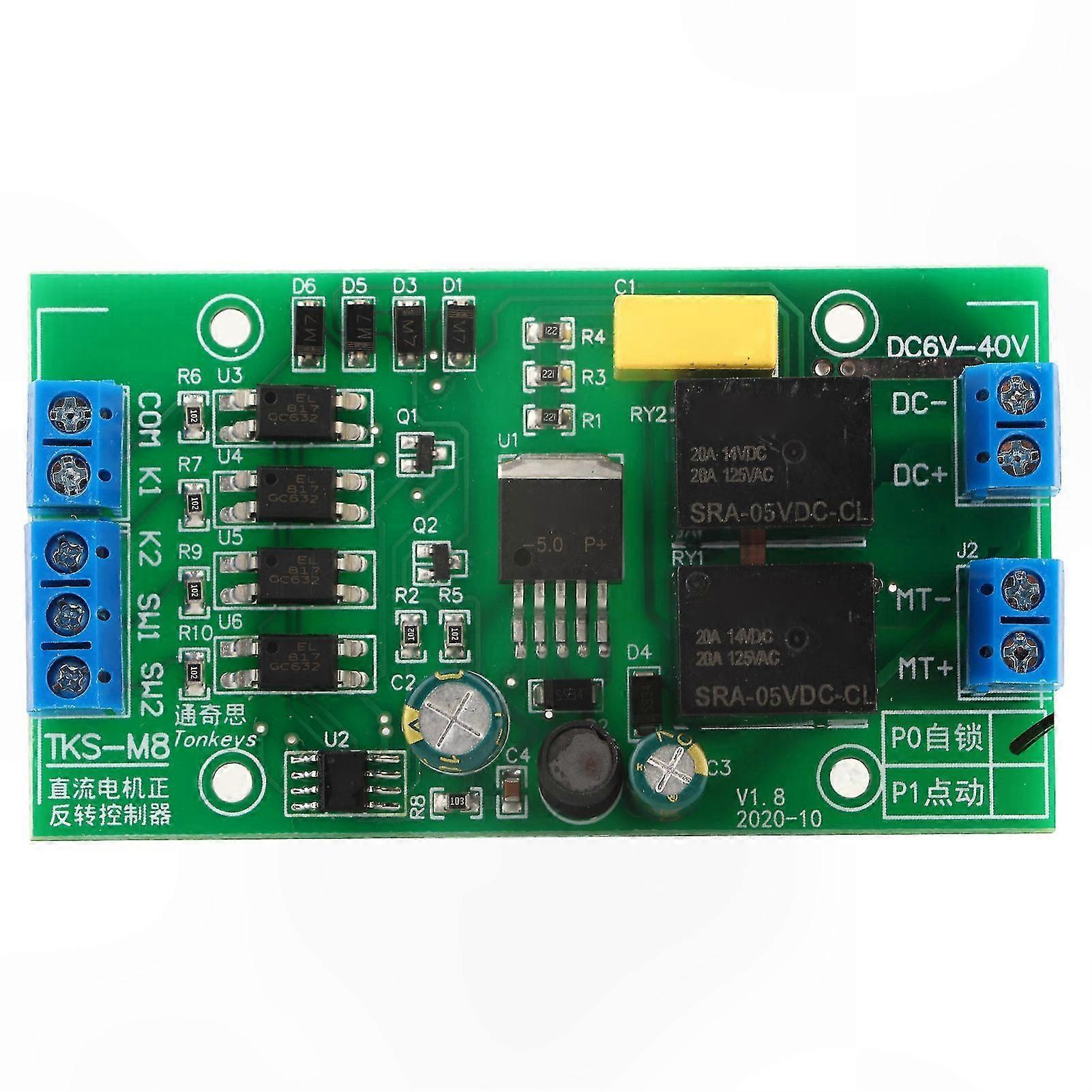 Reversible DC Motor Controller for 6V-40V Speed and Direction Adjustment