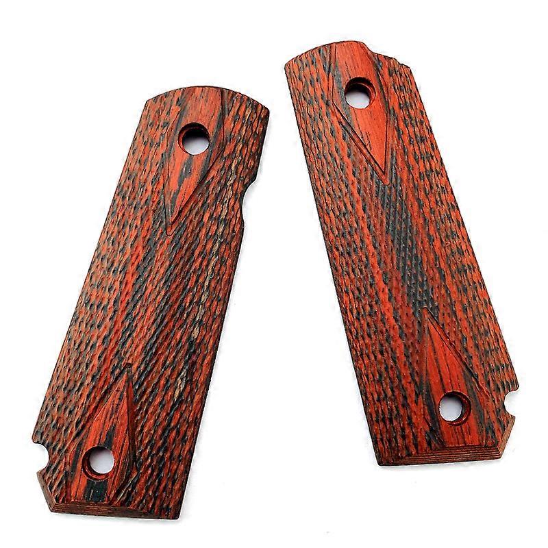 1 Pair Rosewood Handle Patches DIY Anti-slip Color Wood Grips Scales Decor Material blanks slabs For 1911 Grips Models Accessory