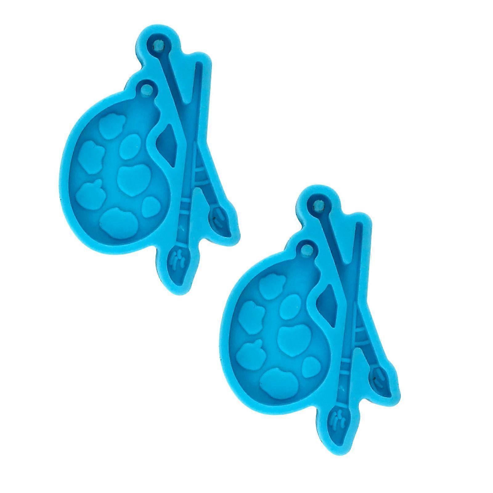 Xubond Tools, Diy Earring Painting Tools Pattern Making Earrings Dangles Decorative Silicone Silicone Mold Making Kit, Blue,