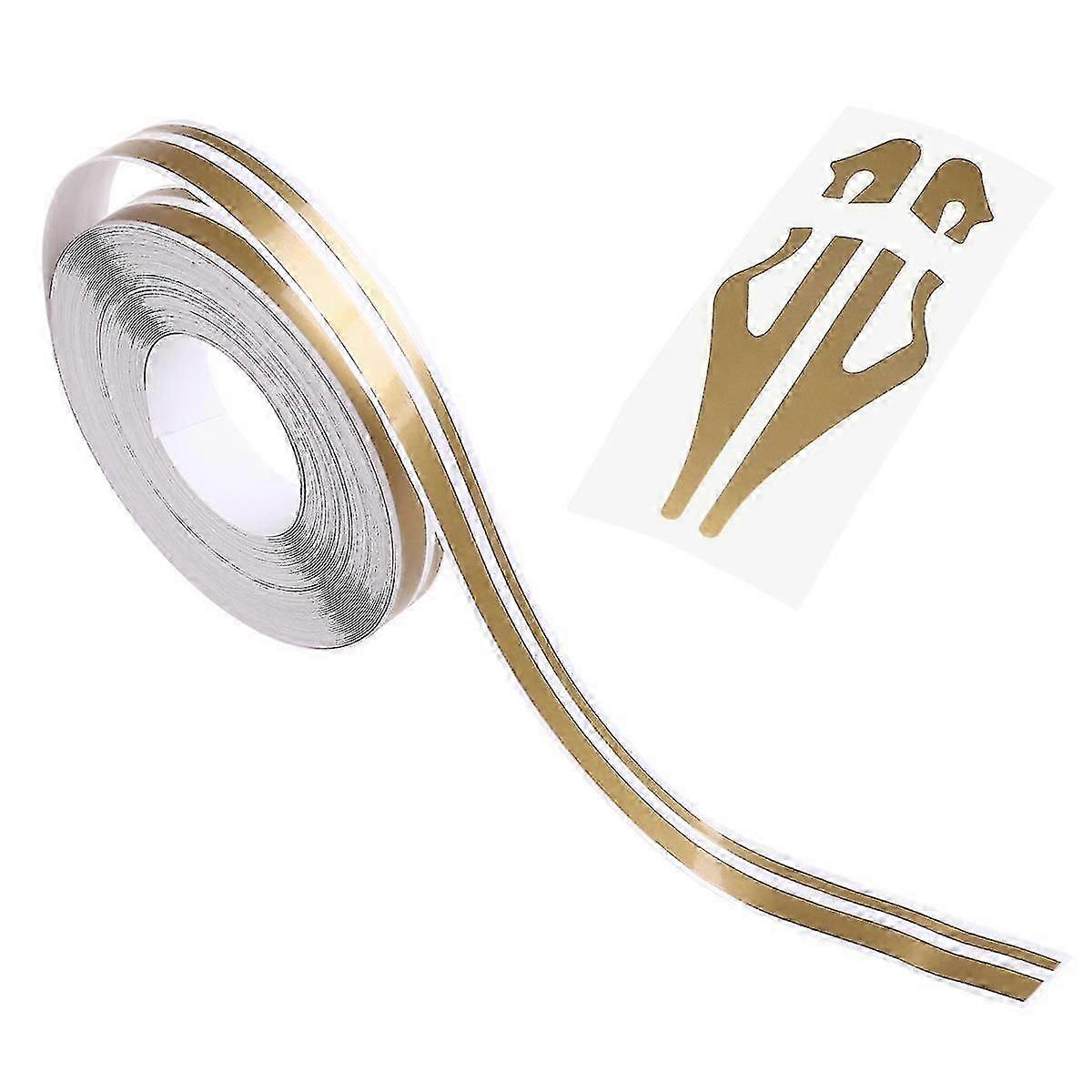 Gold Pinstripe Tape Decal - Streamlined Design for Pinstriping