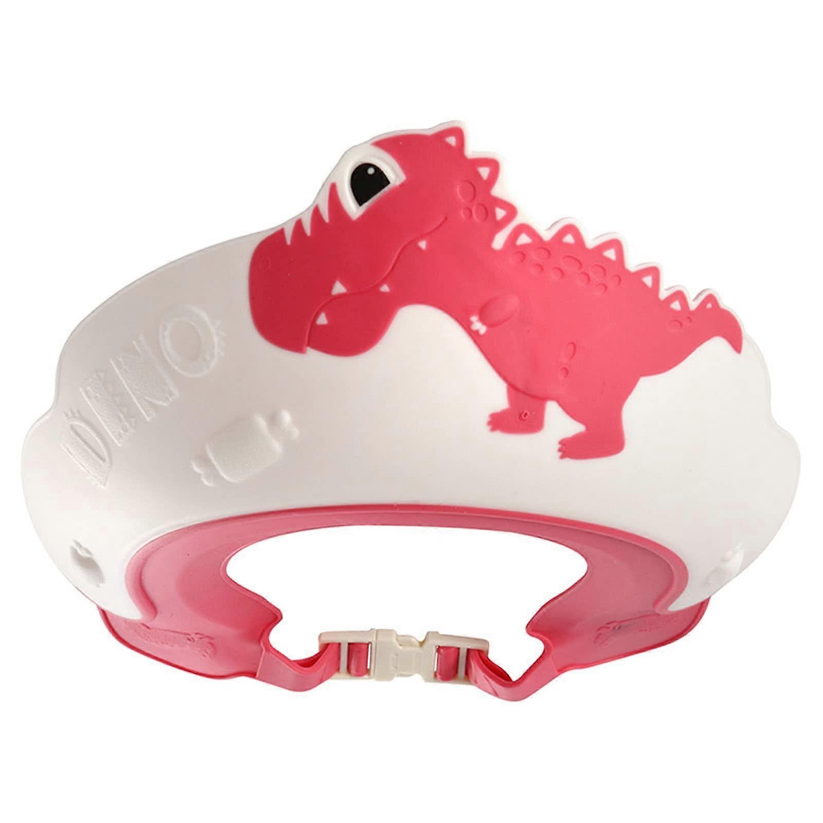 Cartoon Baby Bath Cap Elastic Adjustable For Toddlers SkinFriendly Material Red Color Hotel And Shower Use