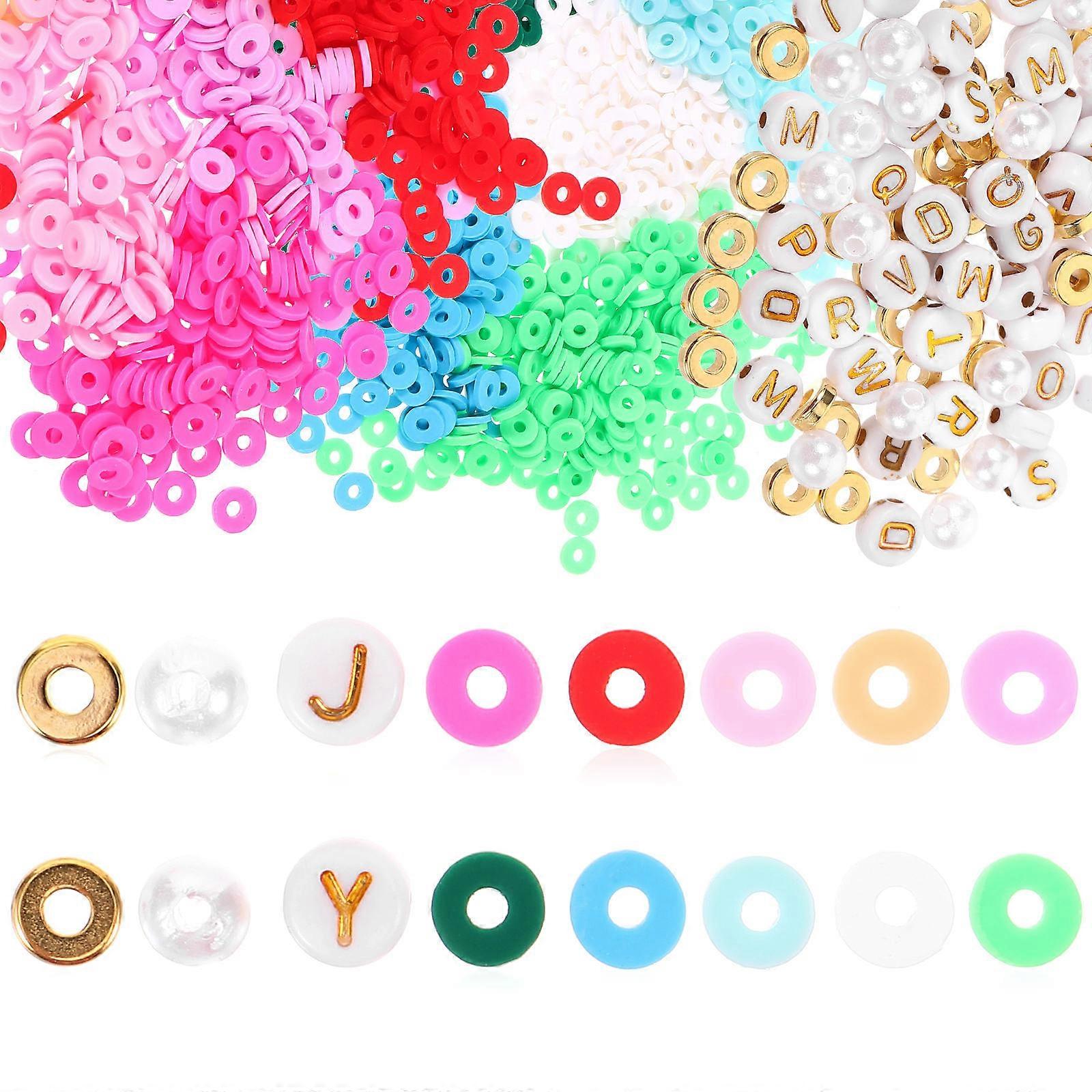 Clay Beads for Bracelets Making Loose Beads for Decor 2 Boxes