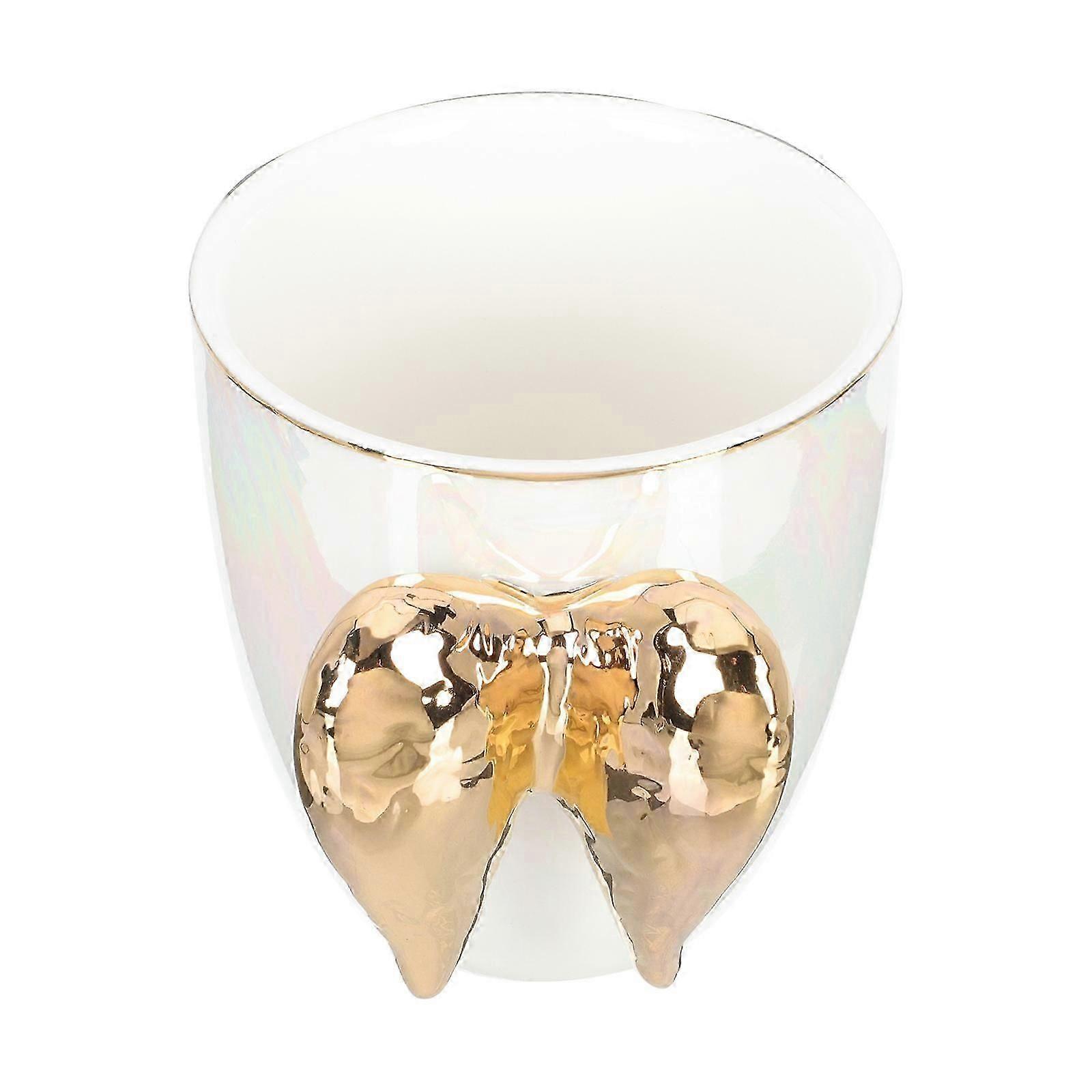 White Ceramic Coffee Cup for Home Use Safe Practical with Material 12 oz