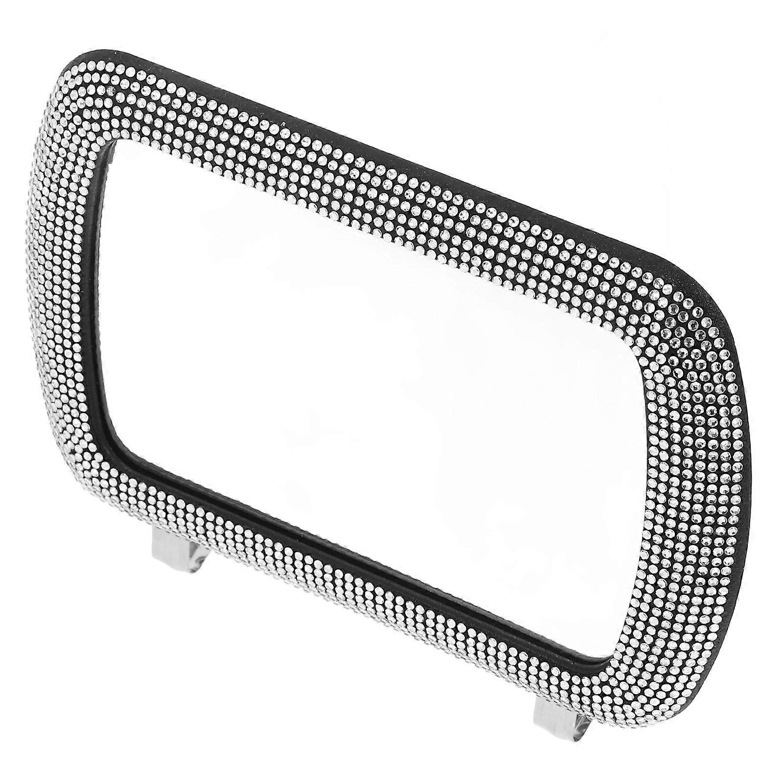 Car Visor Mirror Rhinestone Clip on Vanity Mirror for Makeup Use