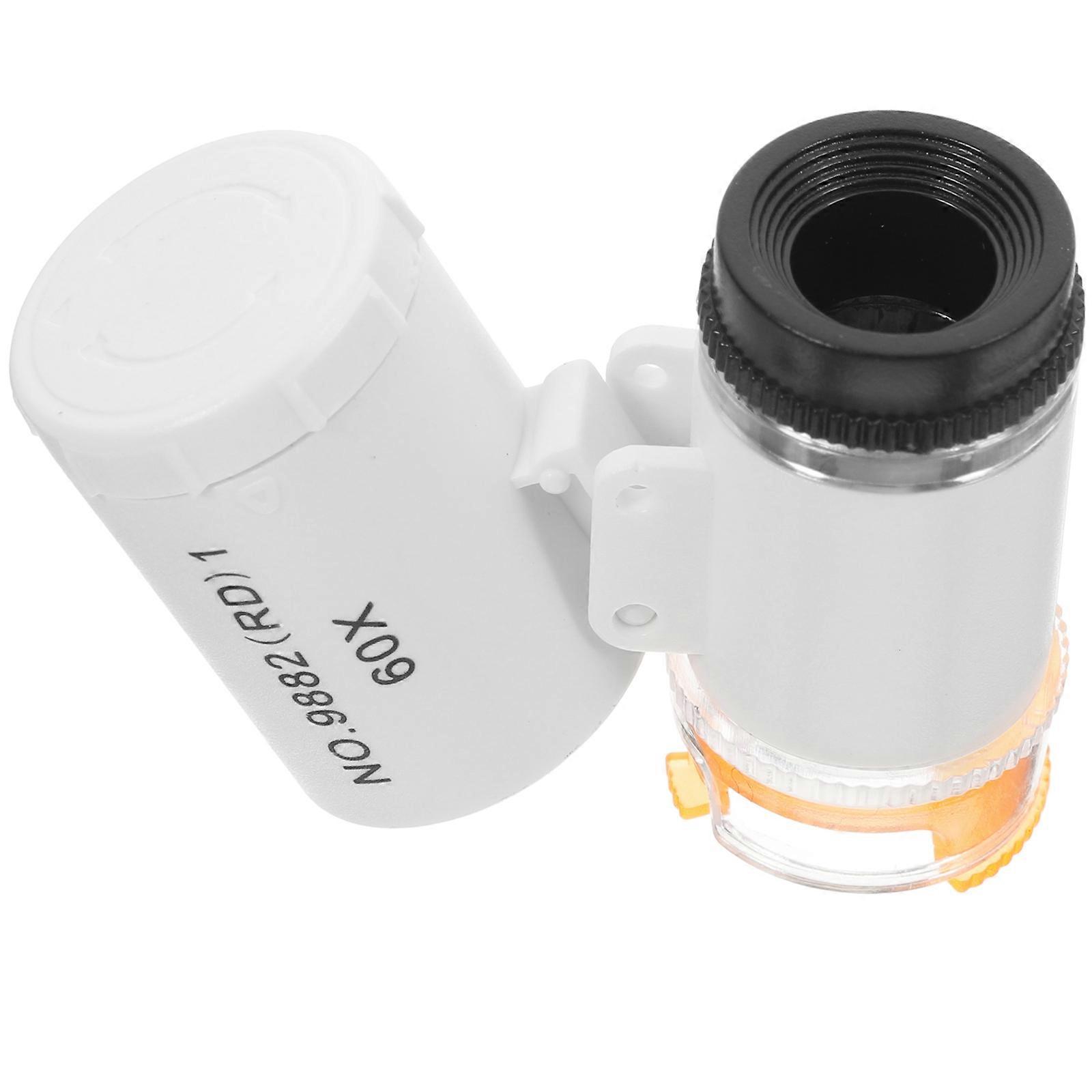Mini Magnifier Loupe for Magnification 60X Professional Portable Microscope with LED Lights