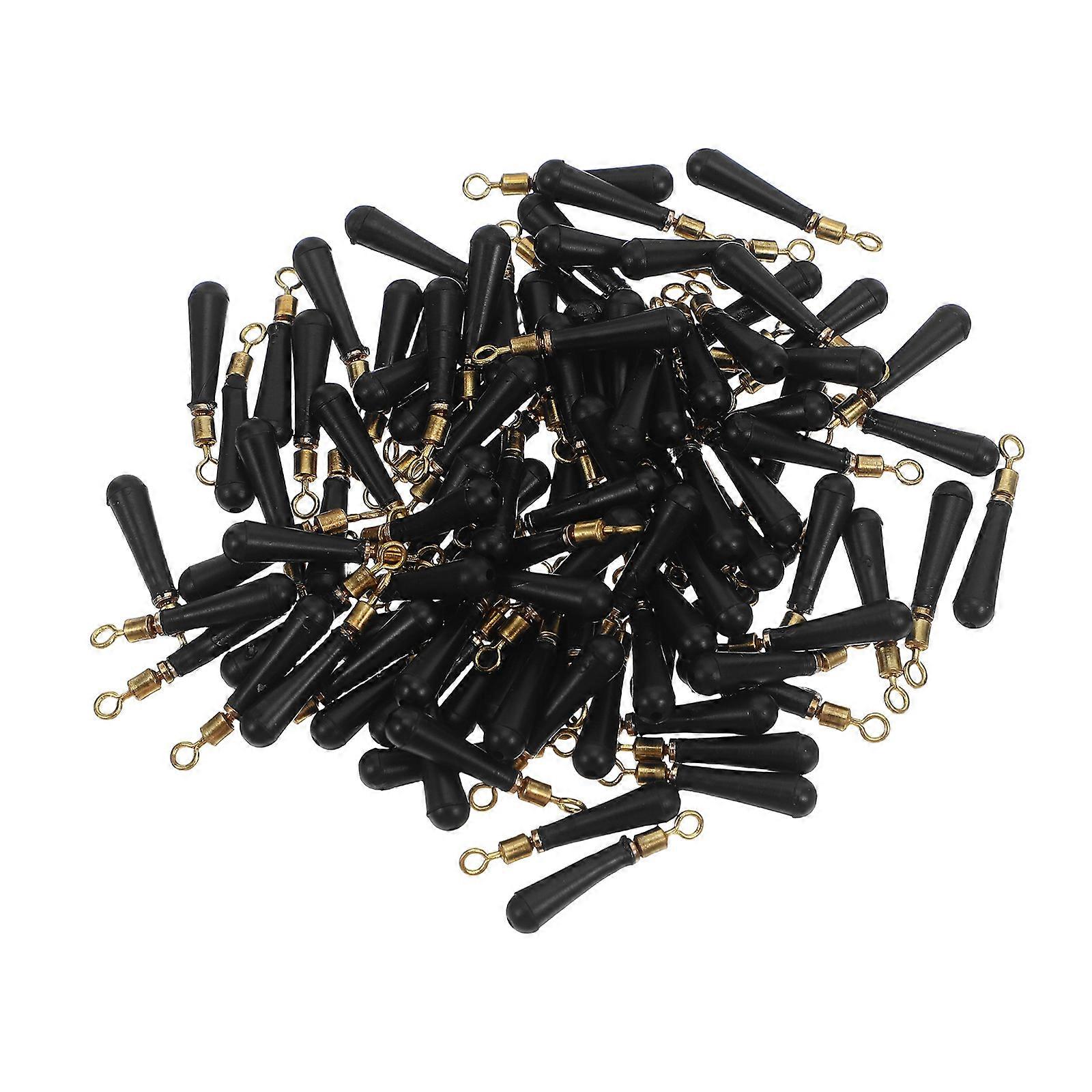 100pcs Copper Head Rolling Fishing Drift Float Connectors Tackle (Size)