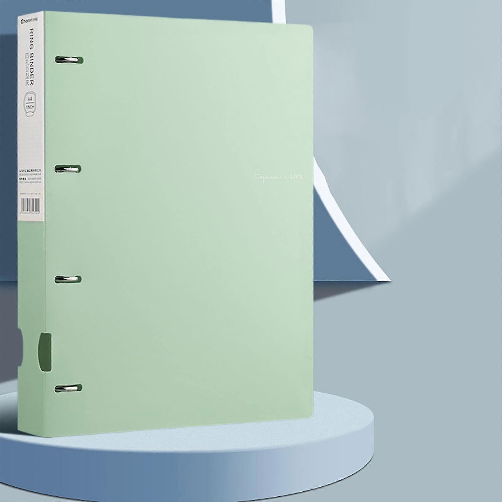 A4 4-Ring Accordion File Organizer, Compatible with Office, Craft, Stationery, Test Papers, Transparent Insert Folder