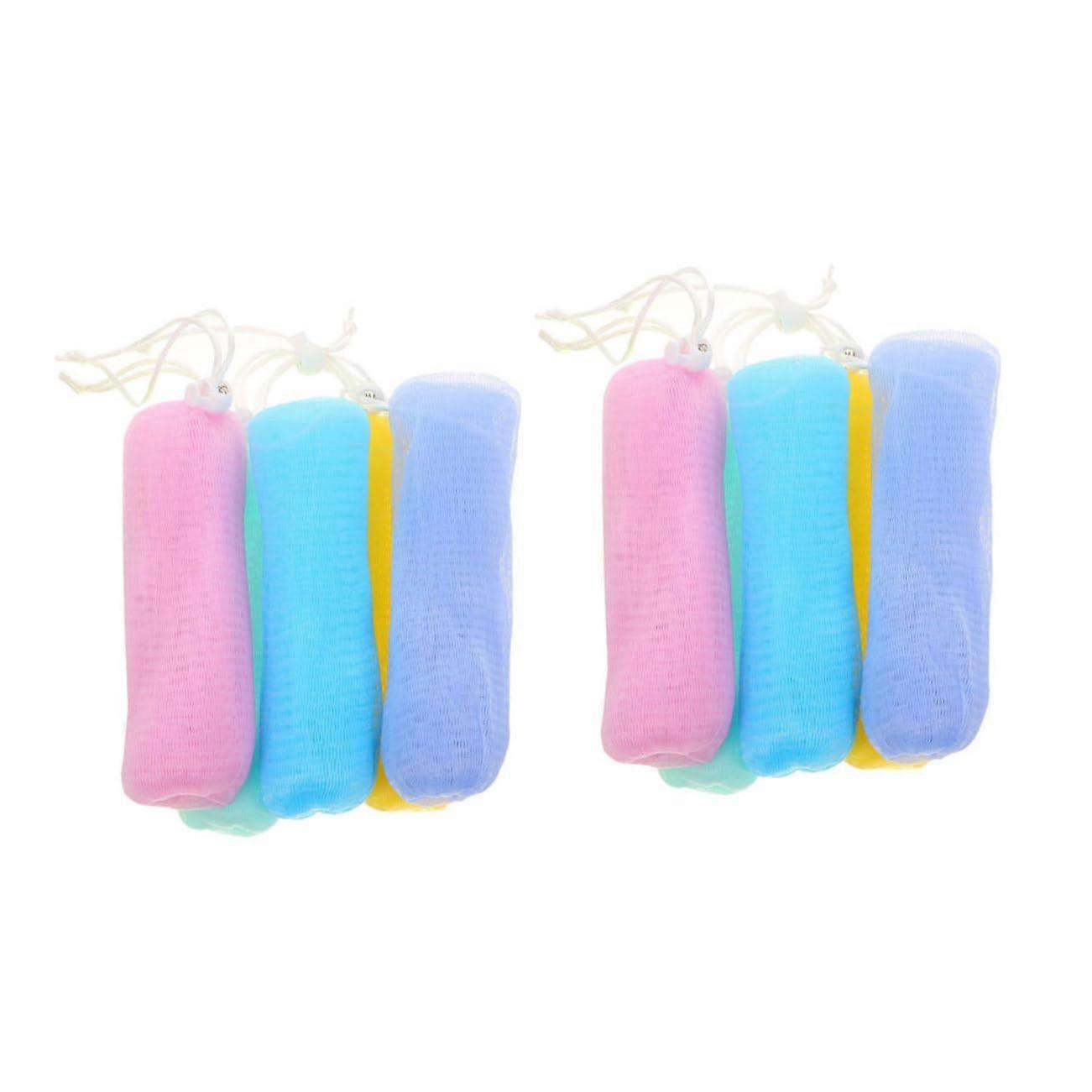 10pcs Mesh Soap Saver Bag with Drawstring for Rich Foaming Lather and Gentle Exfoliation