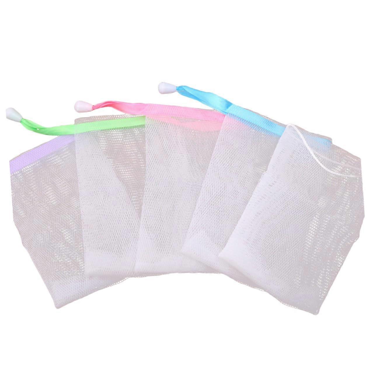 10pcs Mesh Soap Saver Bag with Rich Foamy Lather and Gentle Exfoliation for Body and Face