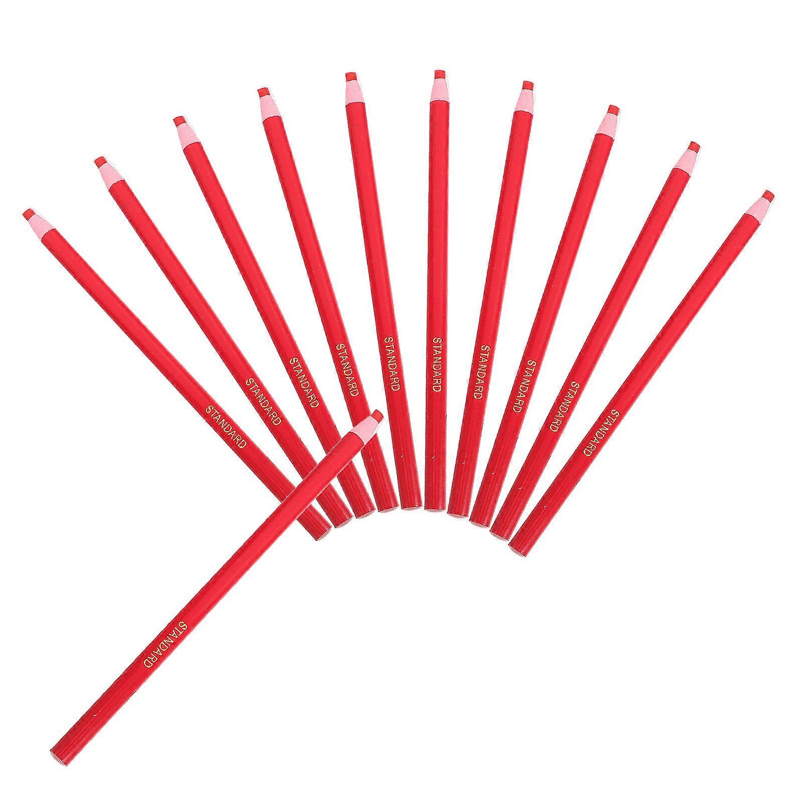 12Pcs Red Tailor's Wax Pencils for Fabric Marking with Accurate Lines