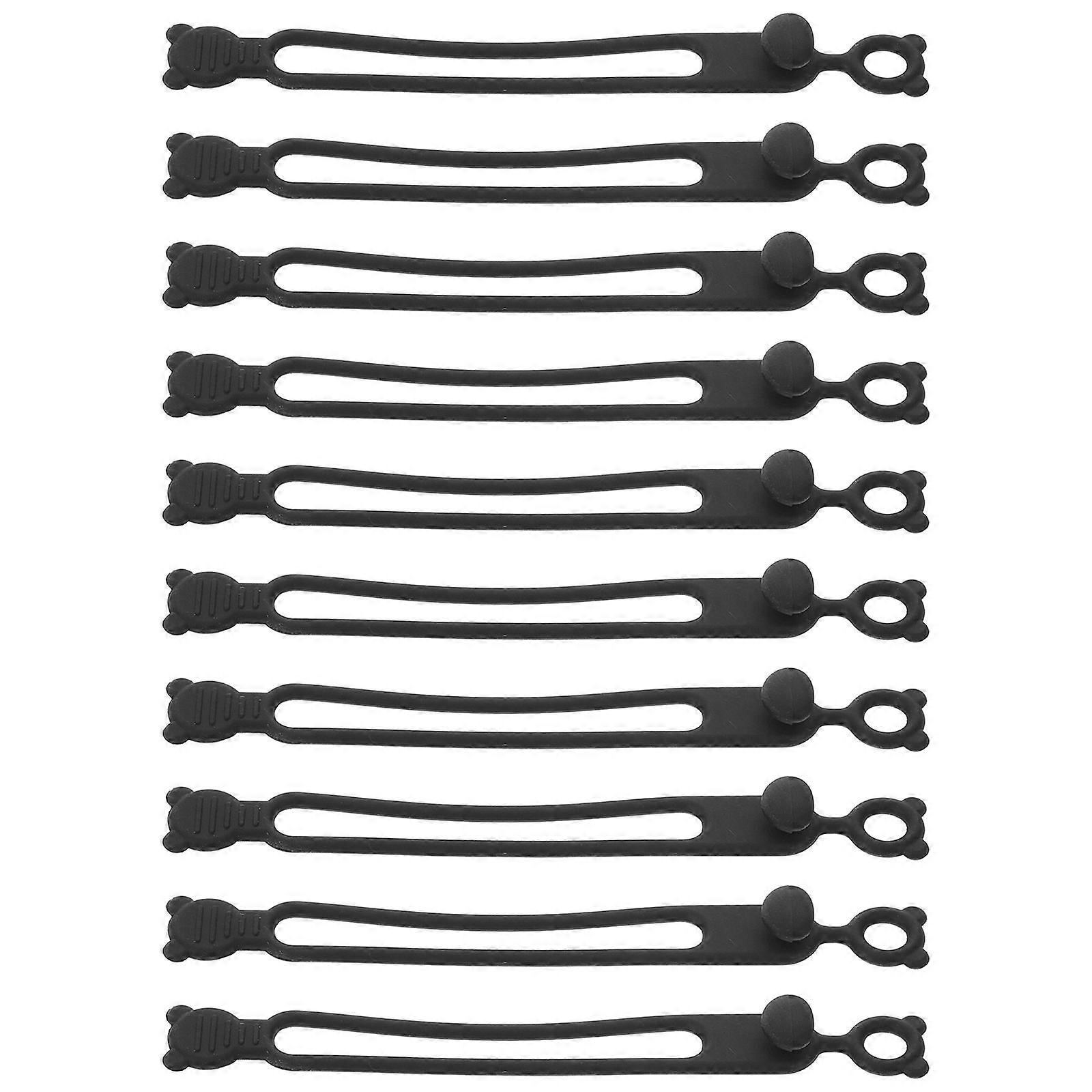 Silicone Wire Organizers for Cable Management 10Pcs Reusable Zip Ties