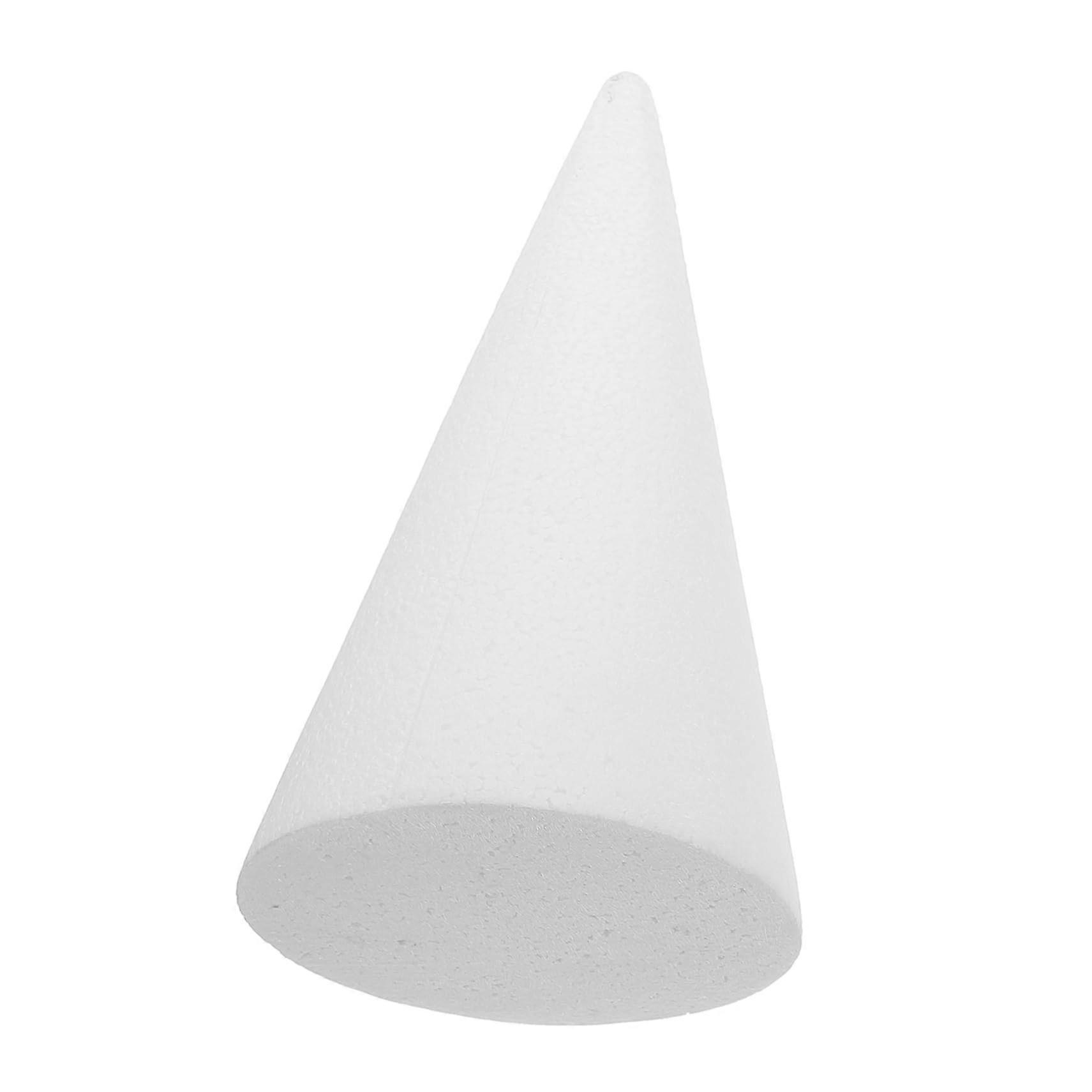 Cake Decorating Tools Foam Cone Cake Dummy Set for Fondant Shaping and Practice, 12 White