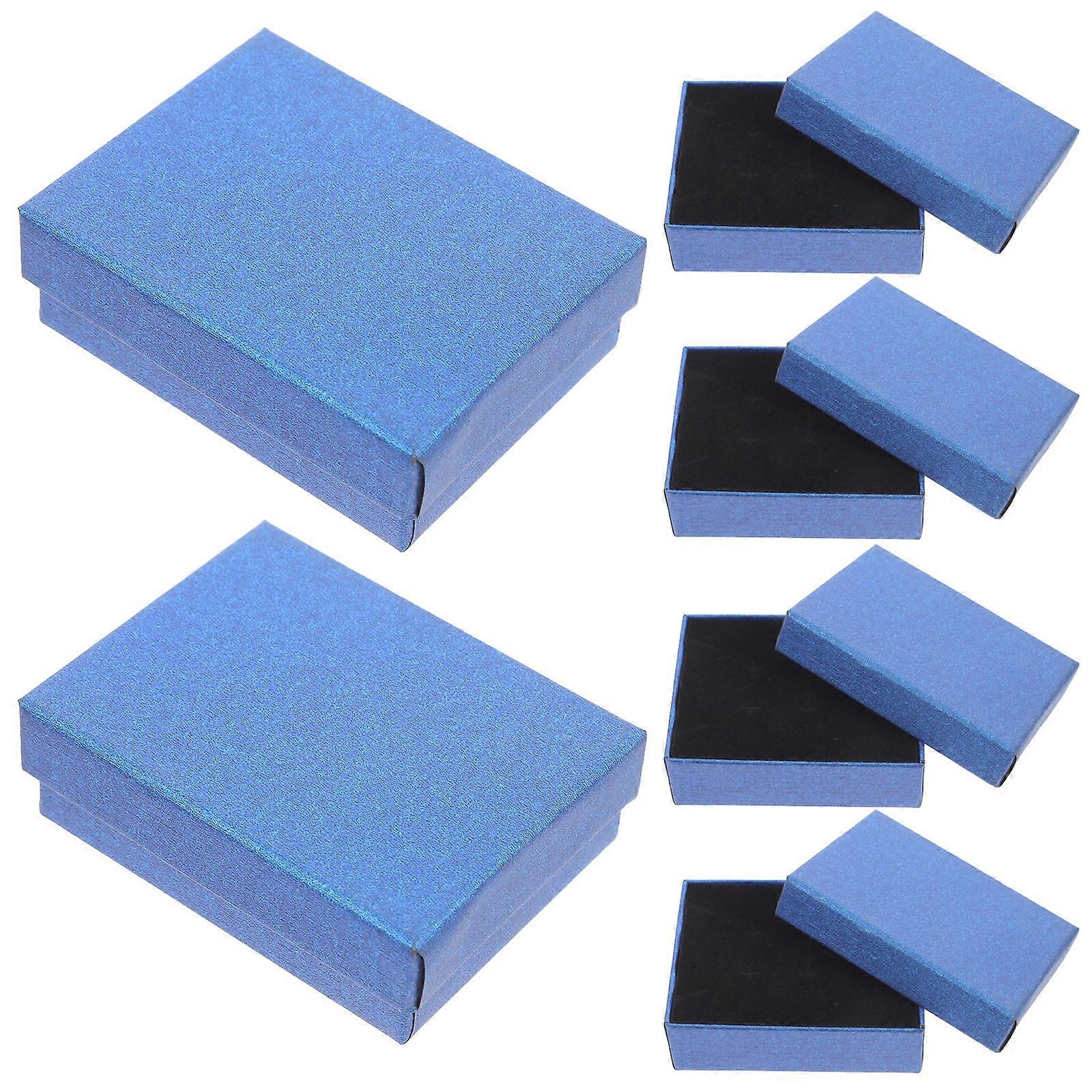 Blue Jewelry Storage Box for Storage 10Pcs Necklace Ring Case