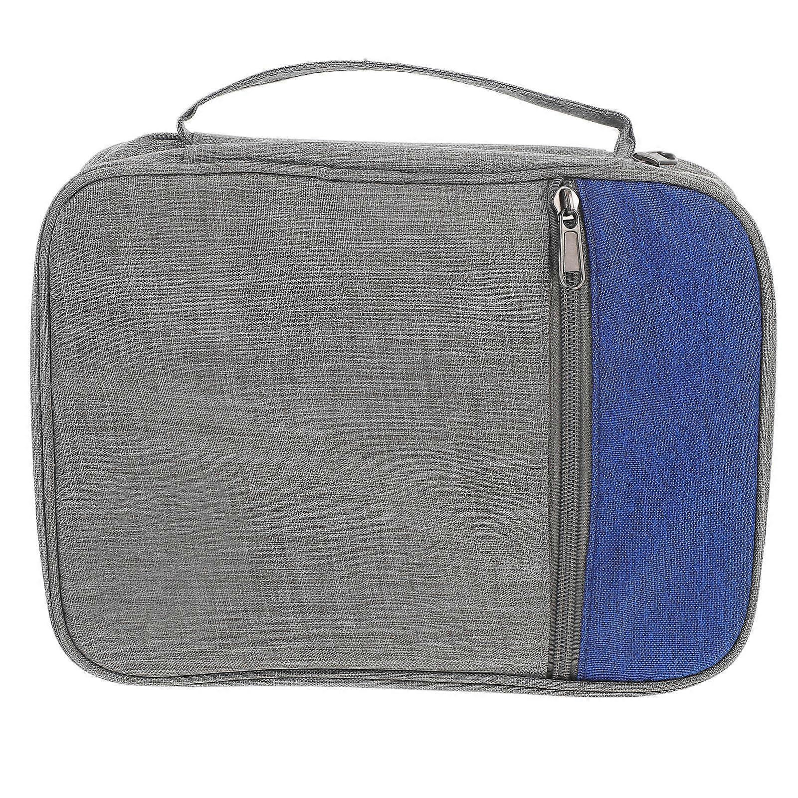 Grey Bible Book Protector Bag for Storage with Zipper Closure