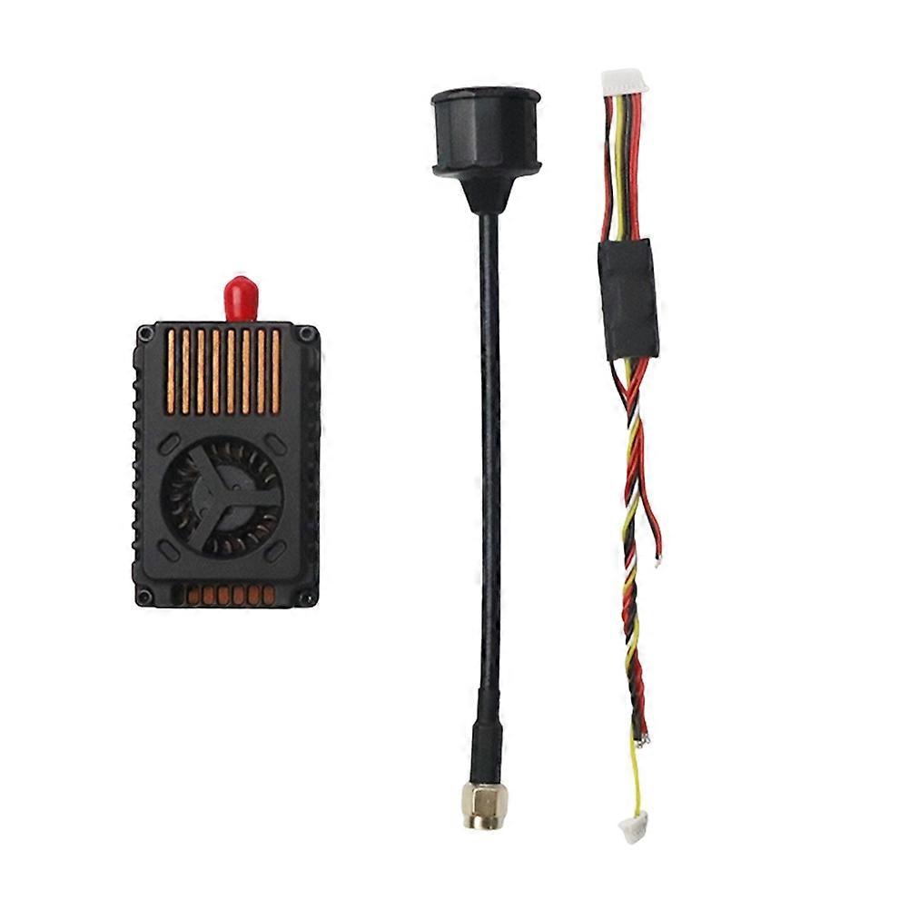7.2G 7W VTX 64CH FPV Audio Video Transmitter 15V-36V 2-8S with Heat Sink&Fan for FPV RC Long Range Drone