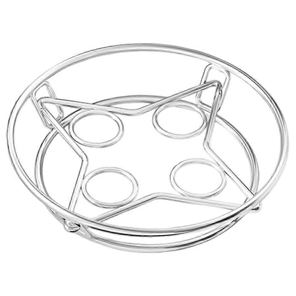 Stainless Steel Steaming Rack 4-Ring Design Thickened Solid Water Separator Egg Steamer Stand for Ho