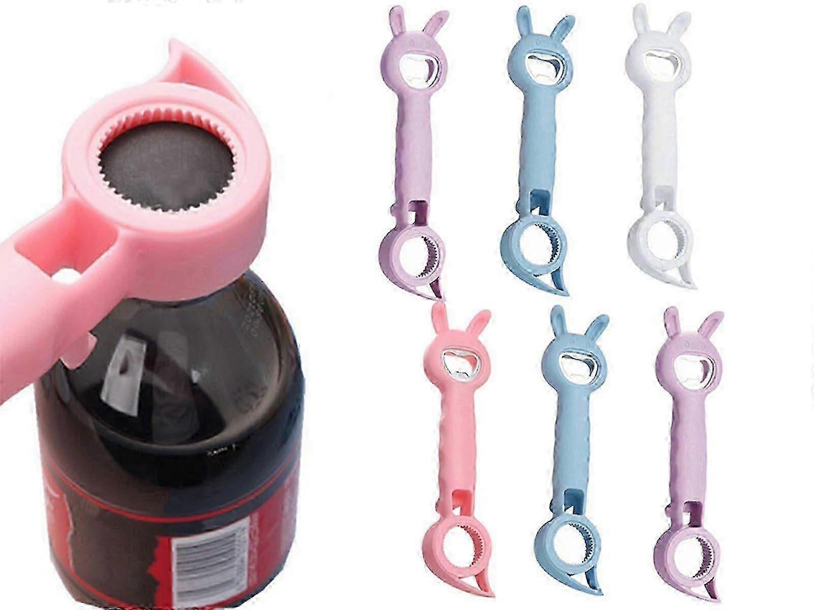 6pcs 4-in-1 Multi-function Bottle Can Jar Beer Opener Random Color