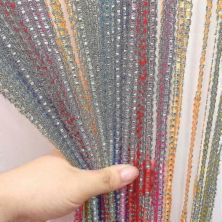 String Door Curtain Fly Insect Bug Screen for Doorways Divider or Window Panel (1pc, Color)