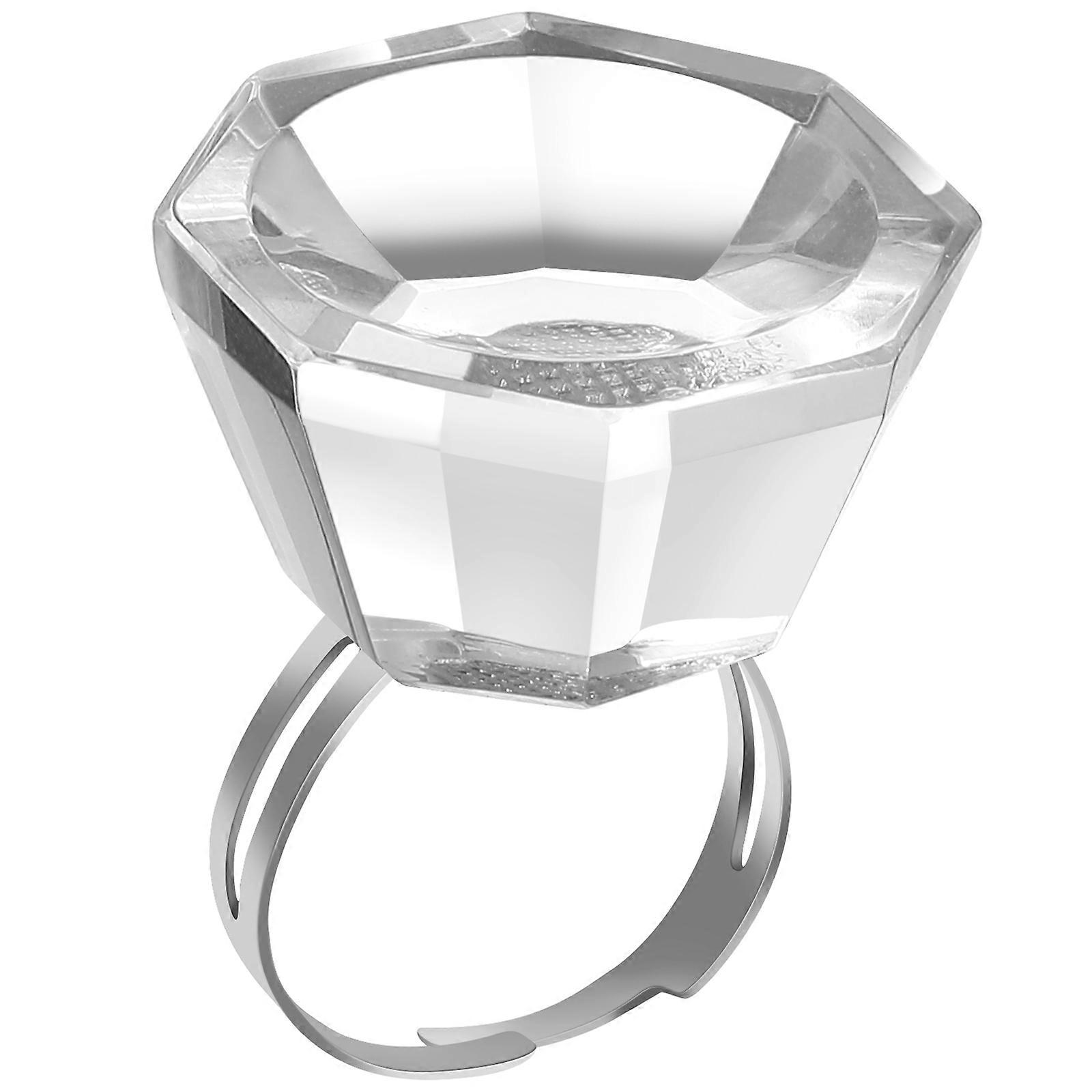 Eyelash Makeup Tool Tattoo Ring Cup for Makeup 1Pcs Transparent Holder