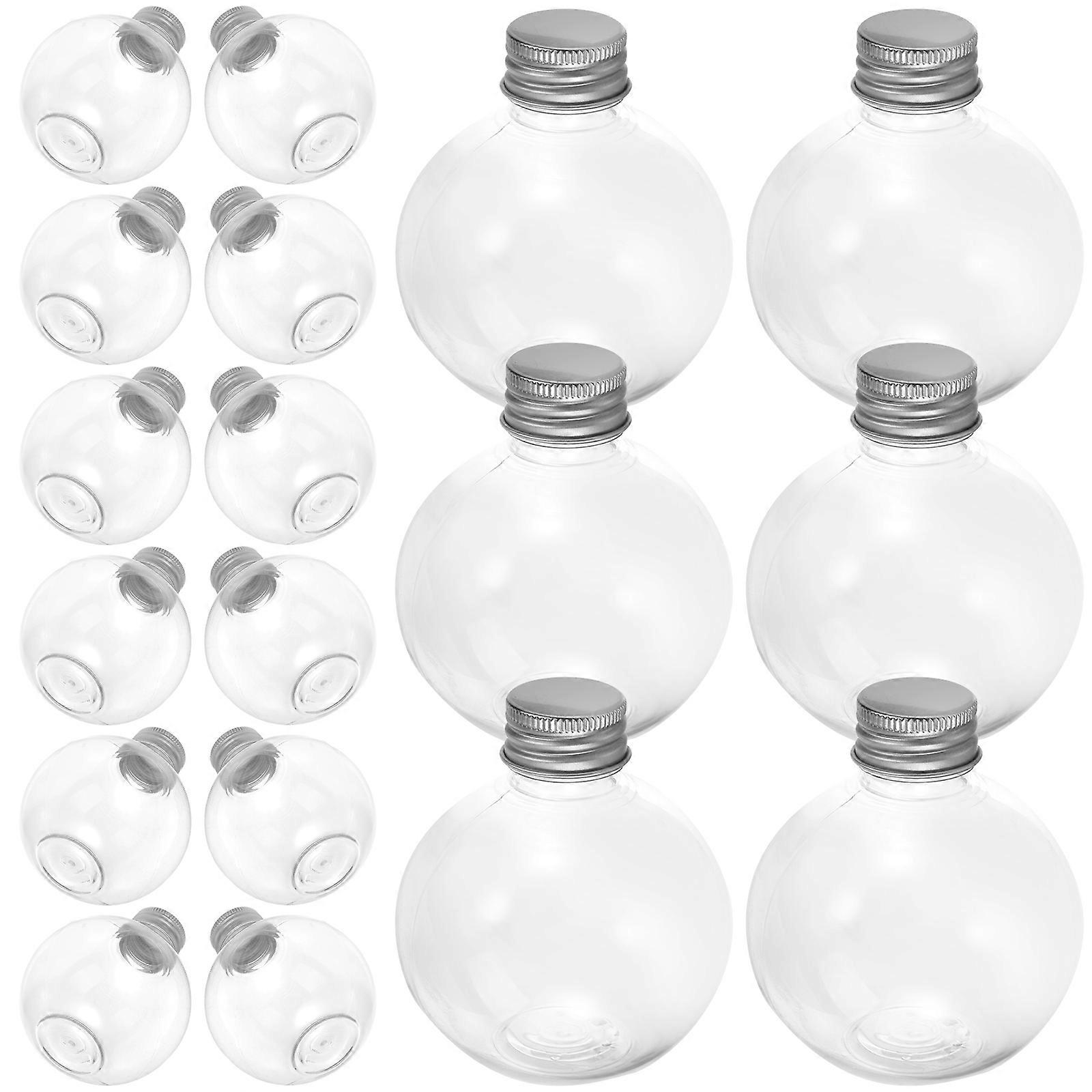 Spray Bottle Round Transparent Plastic Bottles for Storage Use 25Pcs