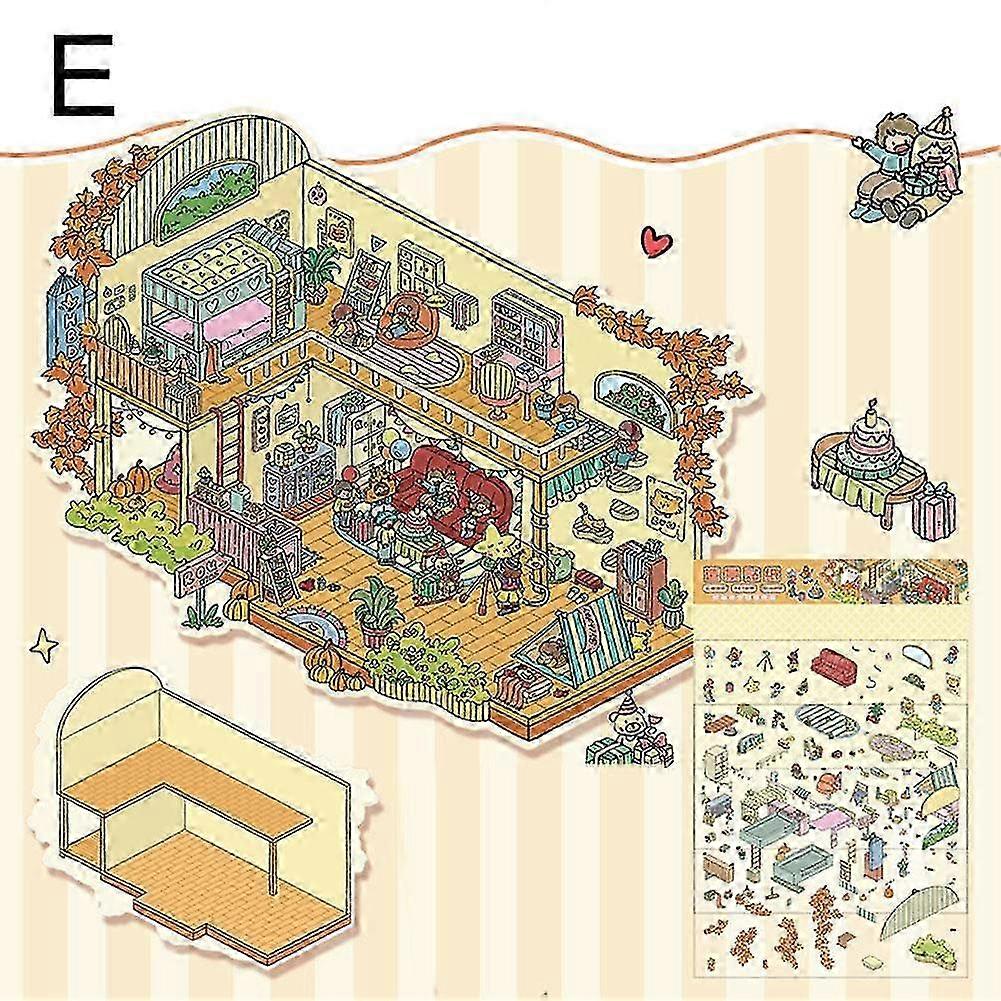 2026 Multiple-topic 3D Landscape Stickers Mini Scene Decorative Collage Stickers