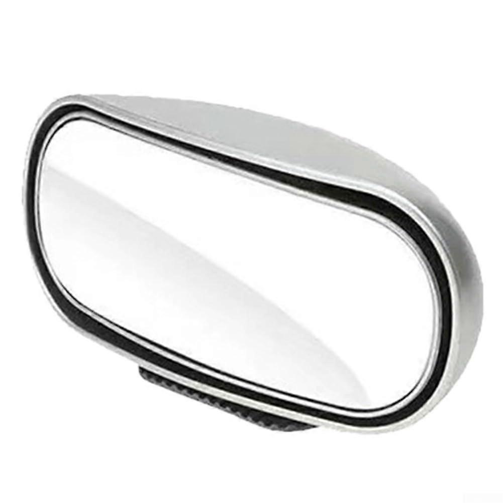 Blind Spot Mirrors 360° Adjustable Wide Angle Rearview Universal Fit Silver Gray