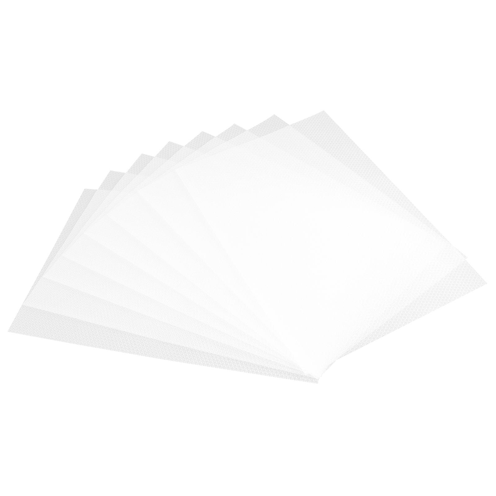 Ice Dining Mat Fridge Shelf Liner for Kitchen 8Pcs Reusable Transparent Pads