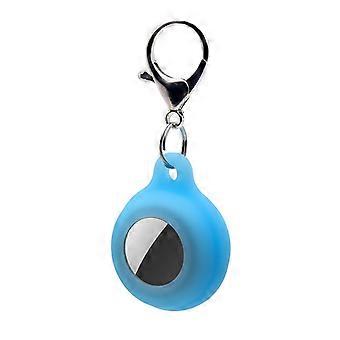 For Apple AirTag Locator Luminous Silicone Case Anti-drop Protective Cover with Key Holder