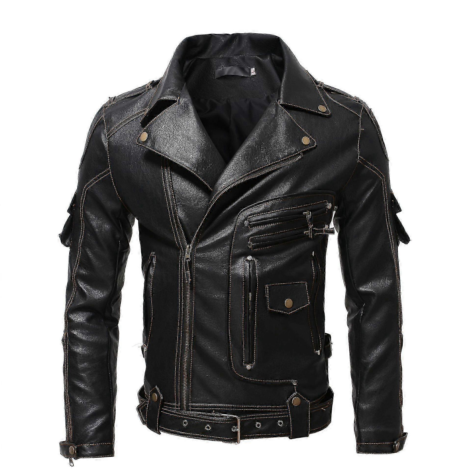 Vintage Ghost Rider Biker Multi-zip Jacket 2025