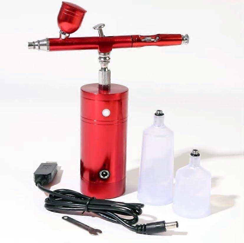 Airbrush Kit with Gravity Feed Spray Gun and Mini Compressor for Cake Decorating Model Painting Makeup