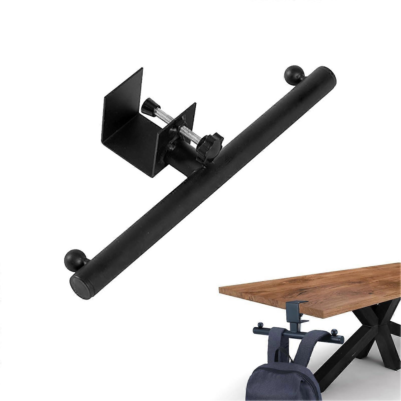 Purse Hook for Table with Adjustable Clamp, 44 lbs Load Capacity, AntiSlip Pad, Black