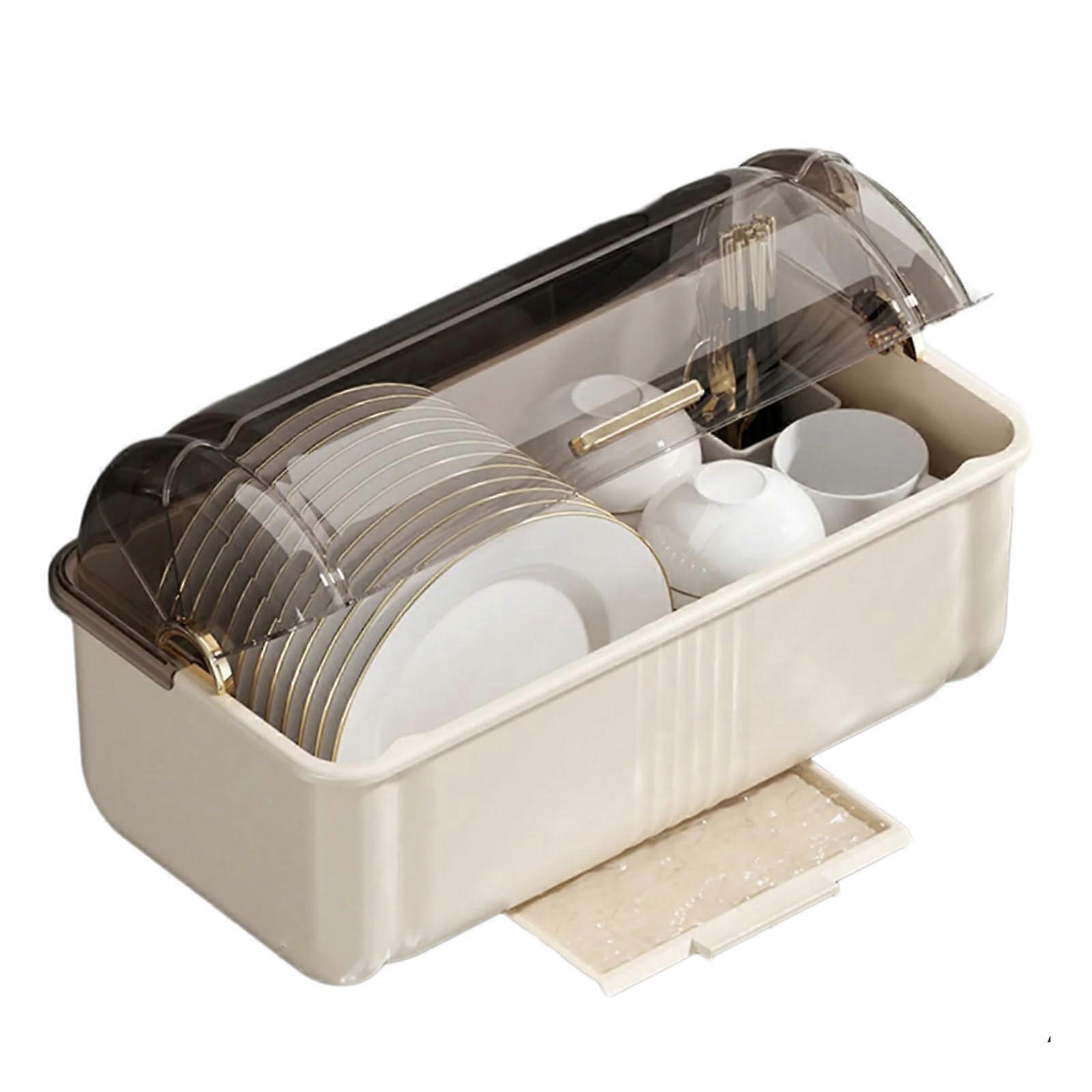 Large Capacity Dish Drying Rack with Detachable Design for SpaceSaving Kitchen Counter Storage