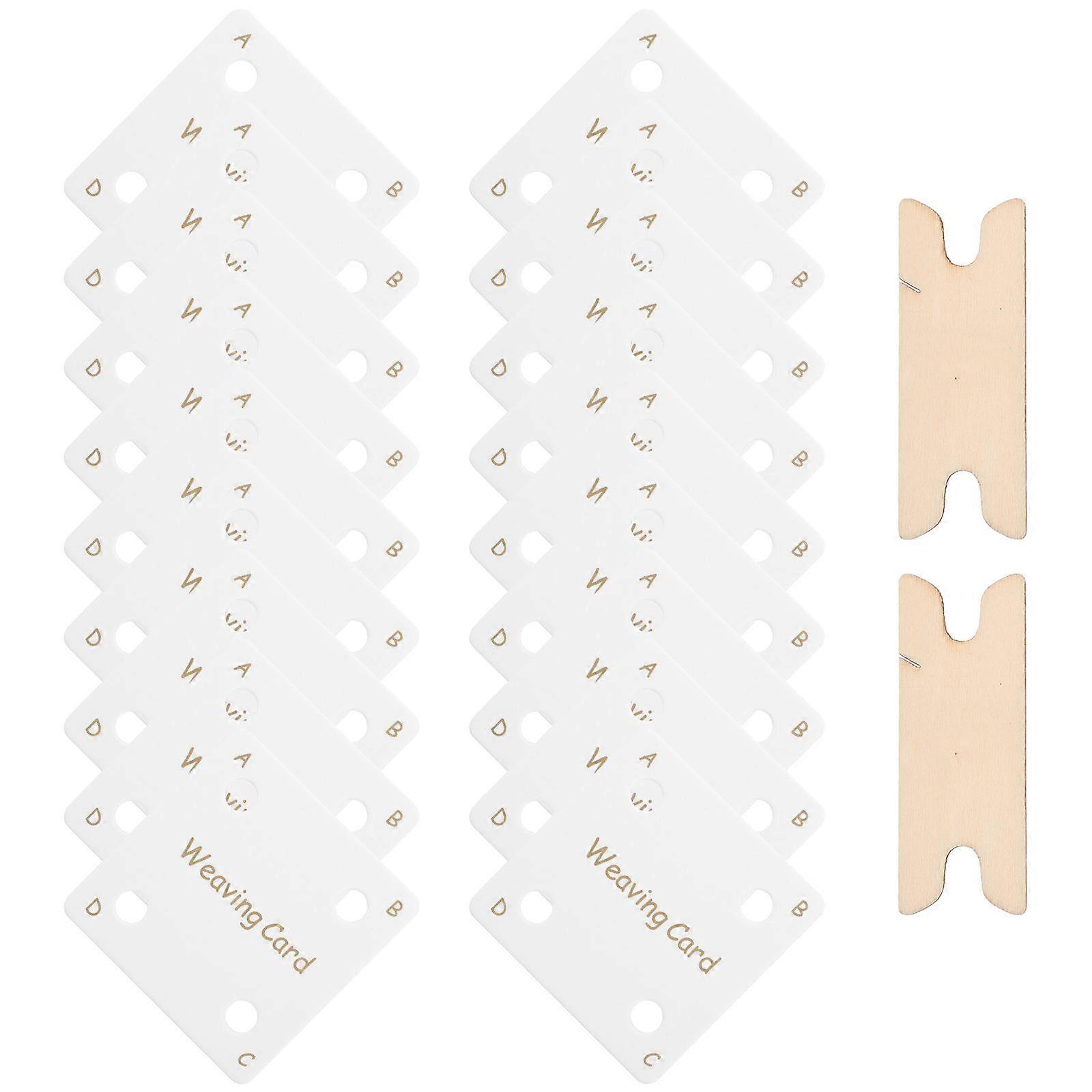 1 Set Tablet Weaving Tablet Weaving Card with Shuttle Weaving Tablet Small Weaving Tablet