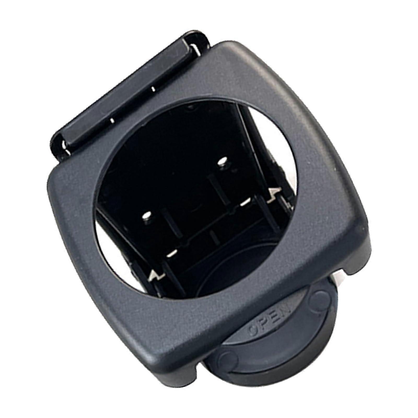 Foldable Car Cup Holder with Adjustable Vent Clip and AntiSlip Base, SpaceSaving Black Design