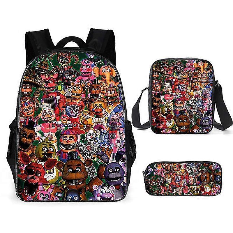 Five Nights Backpack, School Bag, Children's School Bag, Backpack, Men's Backpack, Laptop Backpack, Three-piece Backpack
