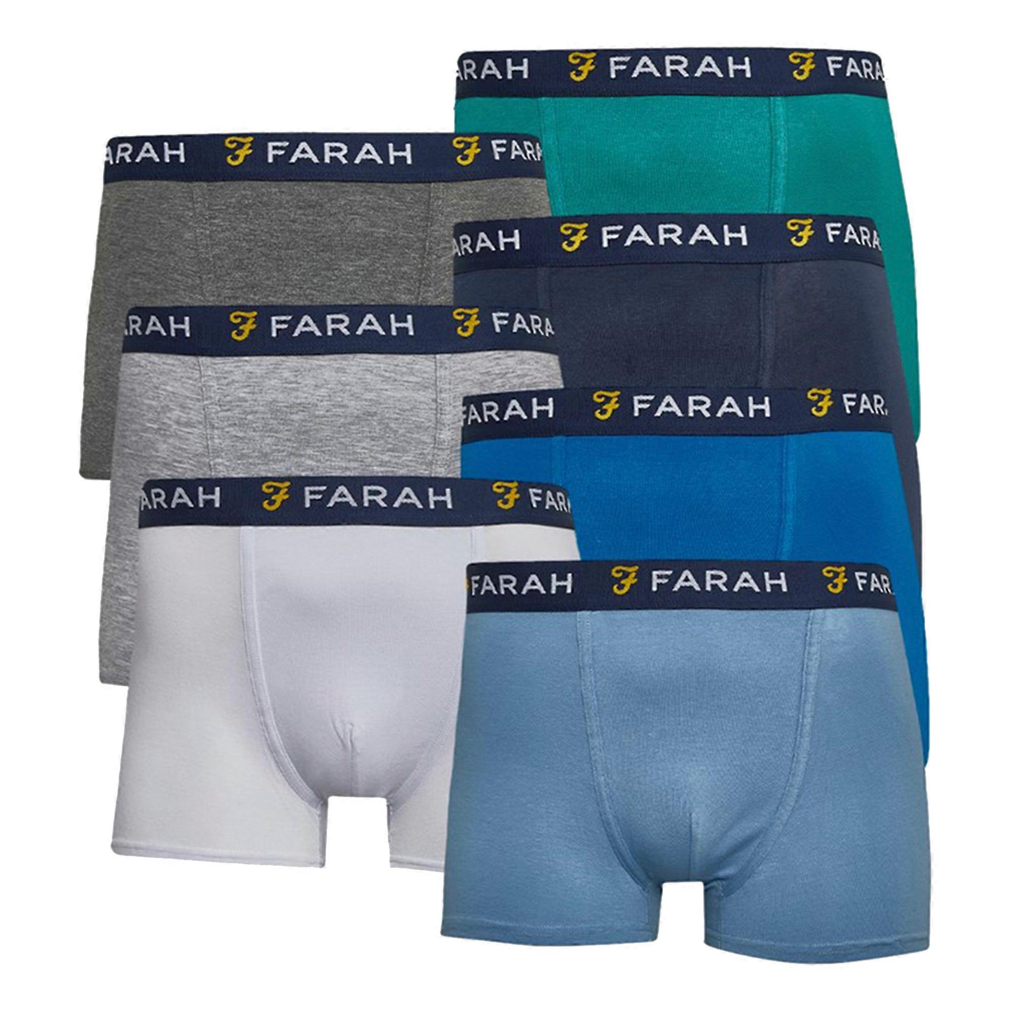 Farah - 7 Pack Mens Cotton Breathable Boxers - Chander