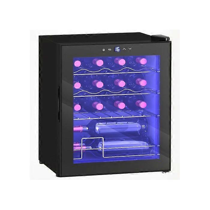 HOMCOM 42L 16-Bottle Wine Cooler Fridge - Black
