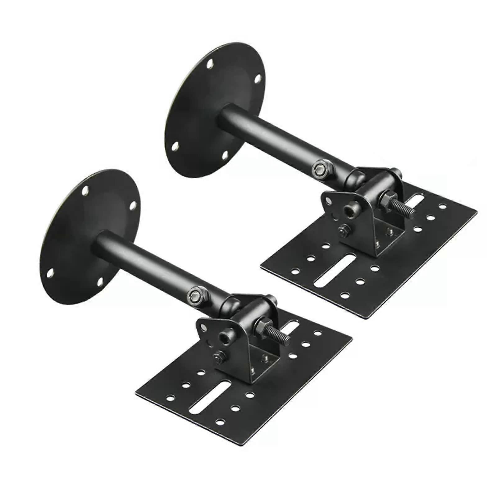 Universal Adjustable Speaker Wall Mount Pair with 180° Swivel and Secure Locking Screws