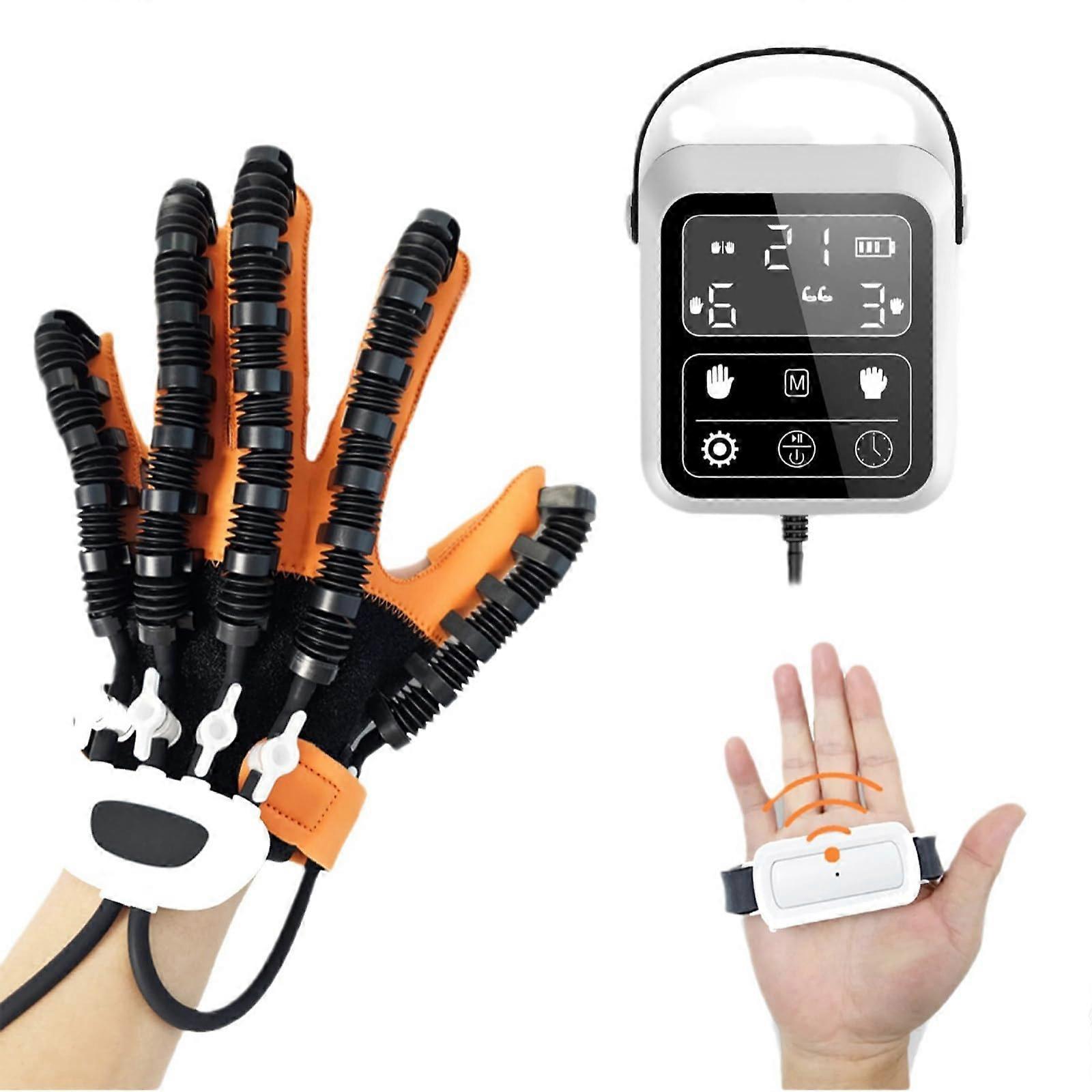 Stroke Rehabilitation Glove XL Left with 9Level Strength Adjustment, Wireless Mirror Sync, HD Touch Screen