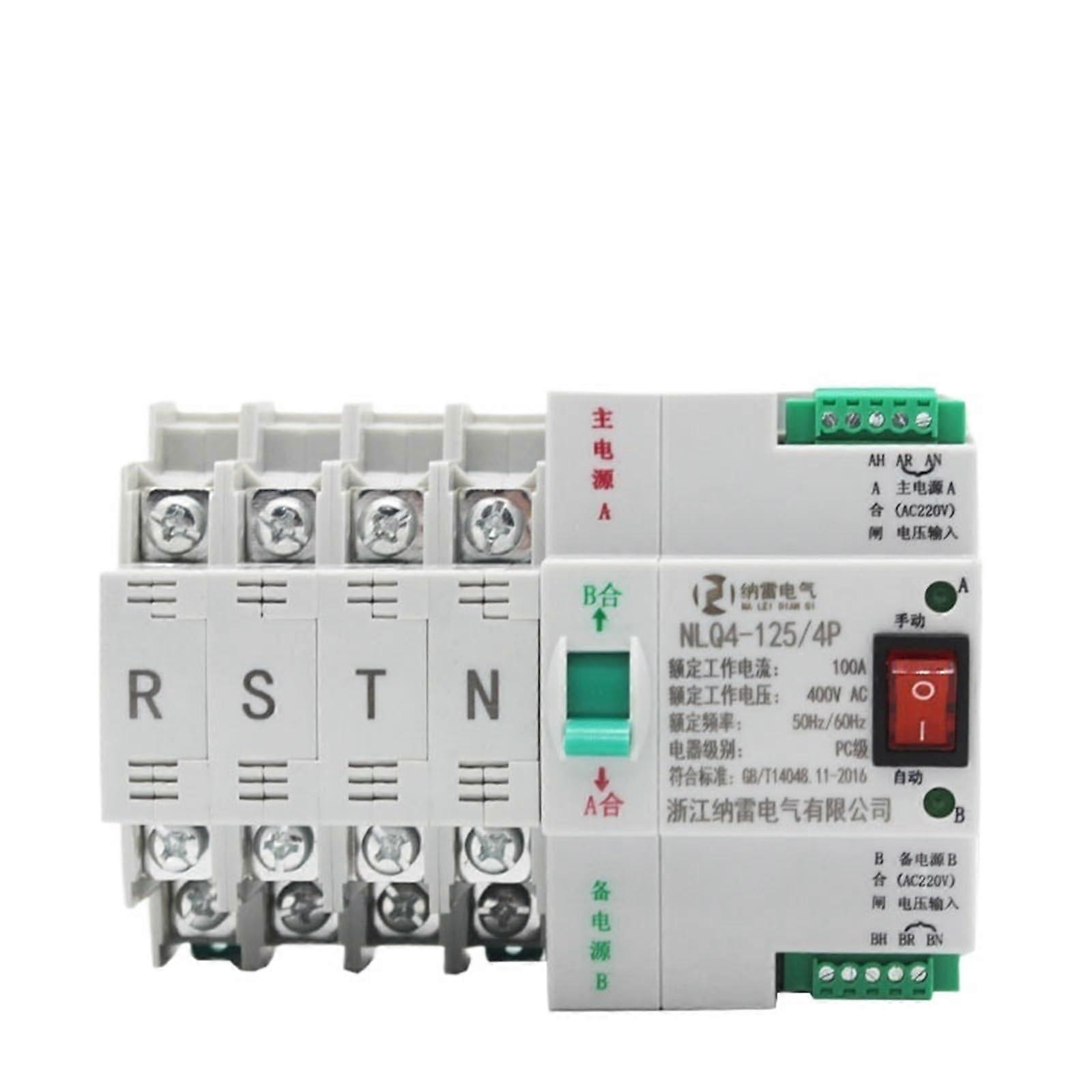 Automatic Transfer Switch 4P 40A FourPole Isolation 380V Dual Power Changeover Switch for UPS