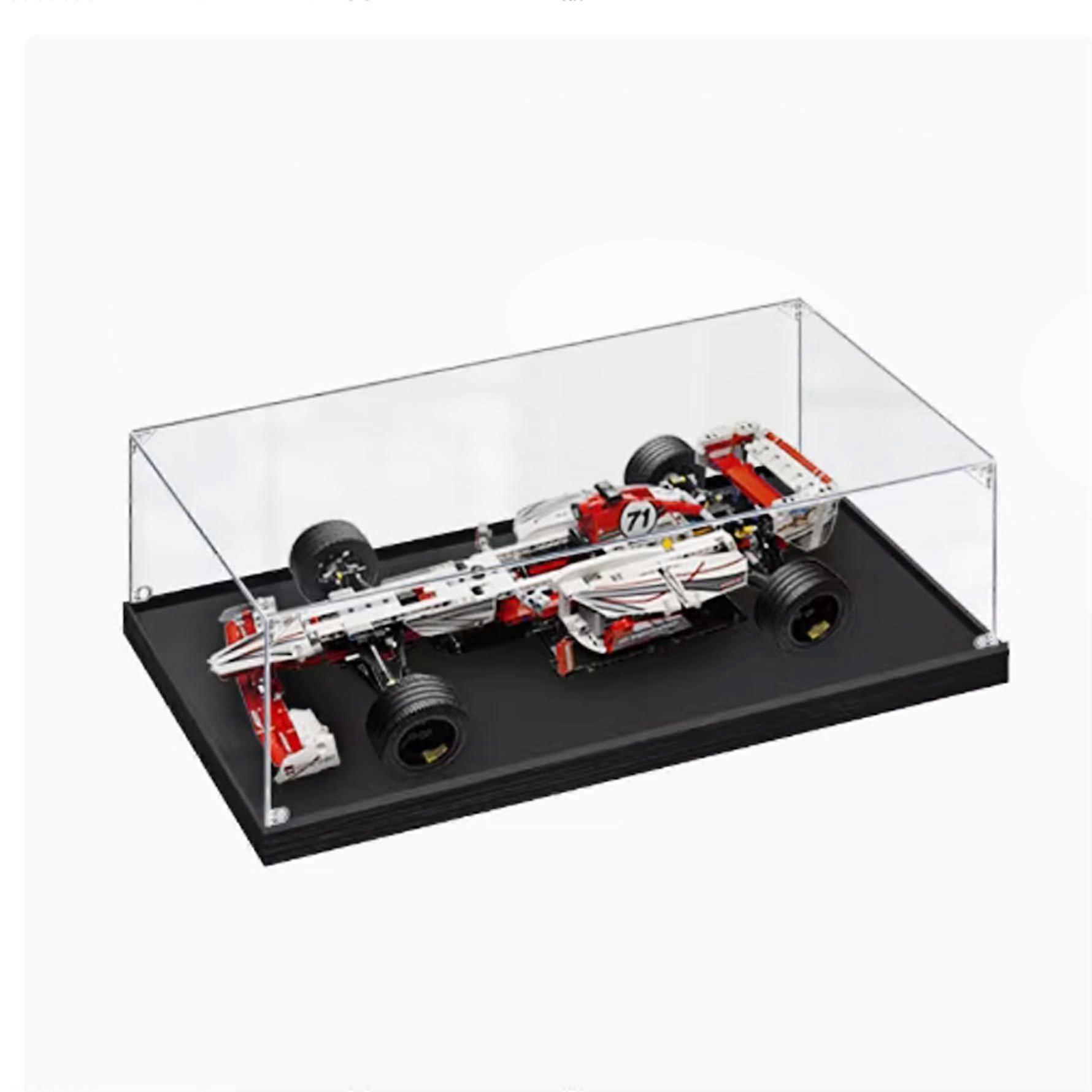 Acrylic Display Case for  42000 Racing Car, Clear 360° View, ImpactResistant, Stackable Design