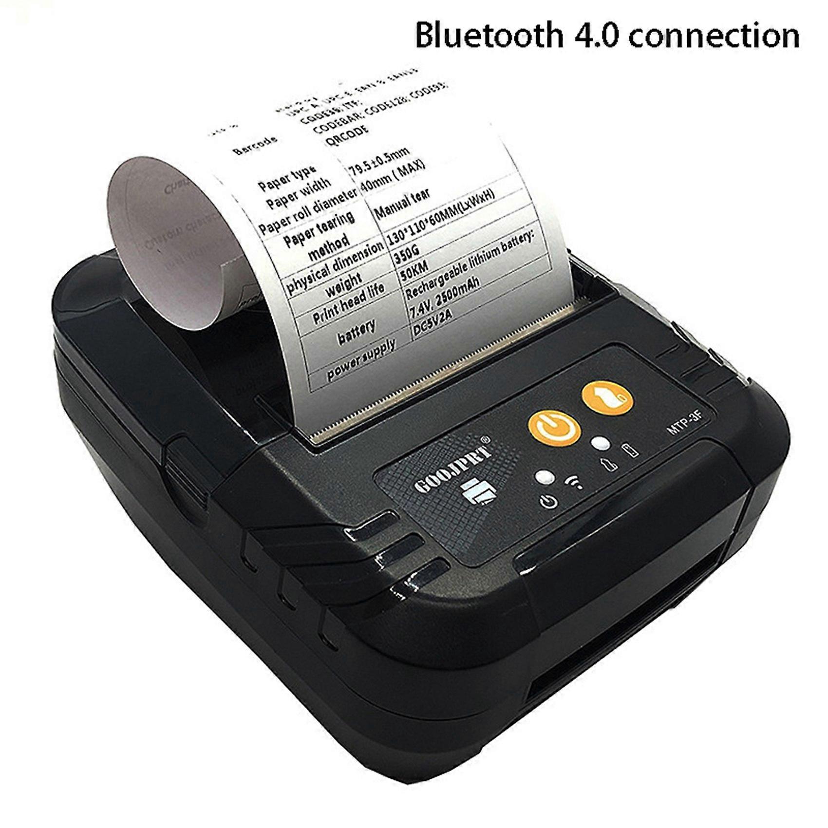 3X GOOJPRT MTP-3F Printer, 80mm Portable Bluetooth Wireless Mini Thermal Printer, Supports Windows/ Ios/Android(US Plug)
